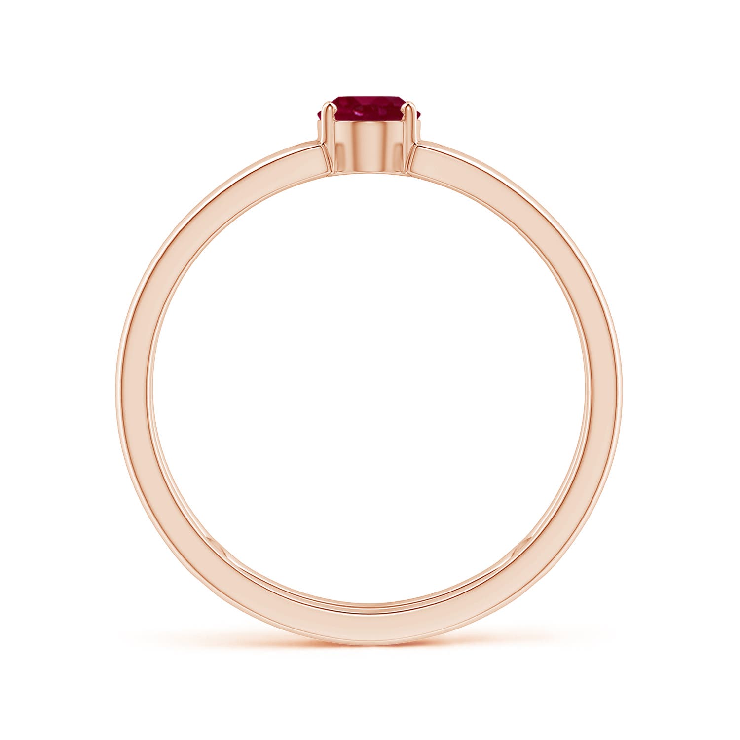 A - Ruby / 0.6 CT / 14 KT Rose Gold