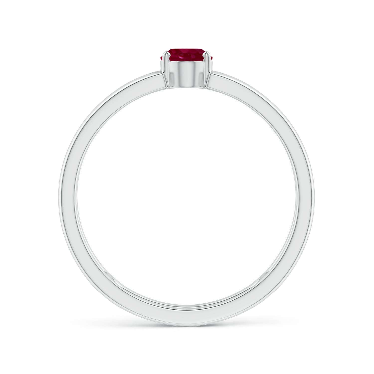 A - Ruby / 0.6 CT / 14 KT White Gold