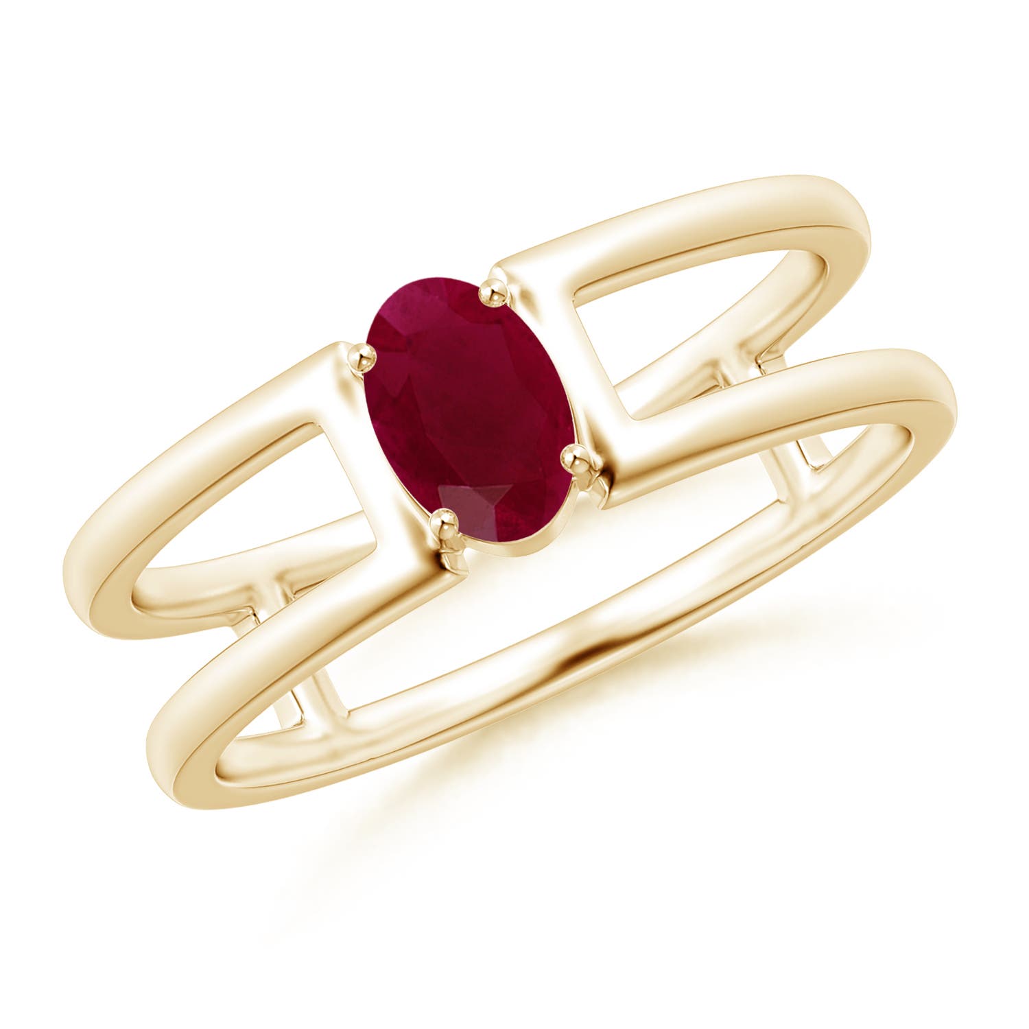 A - Ruby / 0.6 CT / 14 KT Yellow Gold