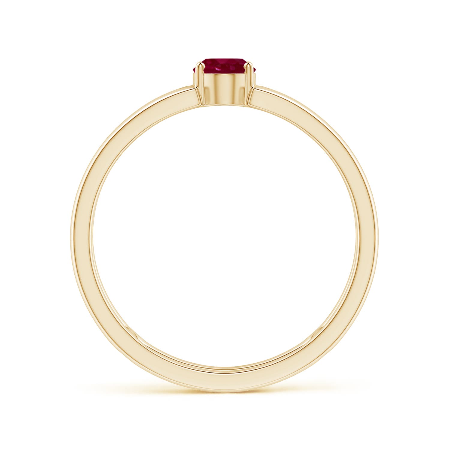 A - Ruby / 0.6 CT / 14 KT Yellow Gold