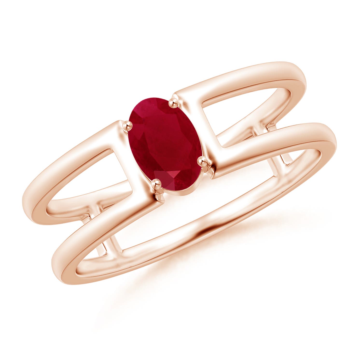 AA - Ruby / 0.6 CT / 14 KT Rose Gold