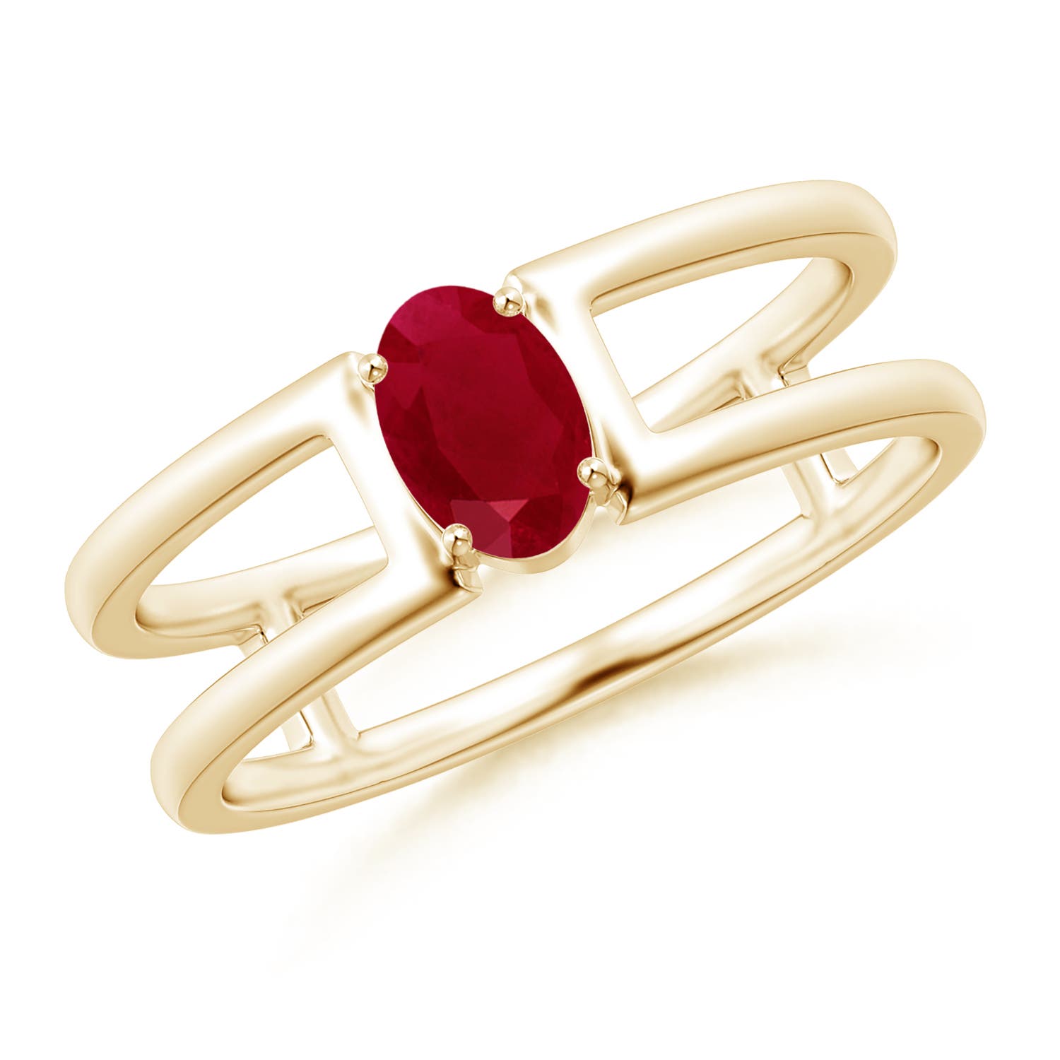 AA - Ruby / 0.6 CT / 14 KT Yellow Gold