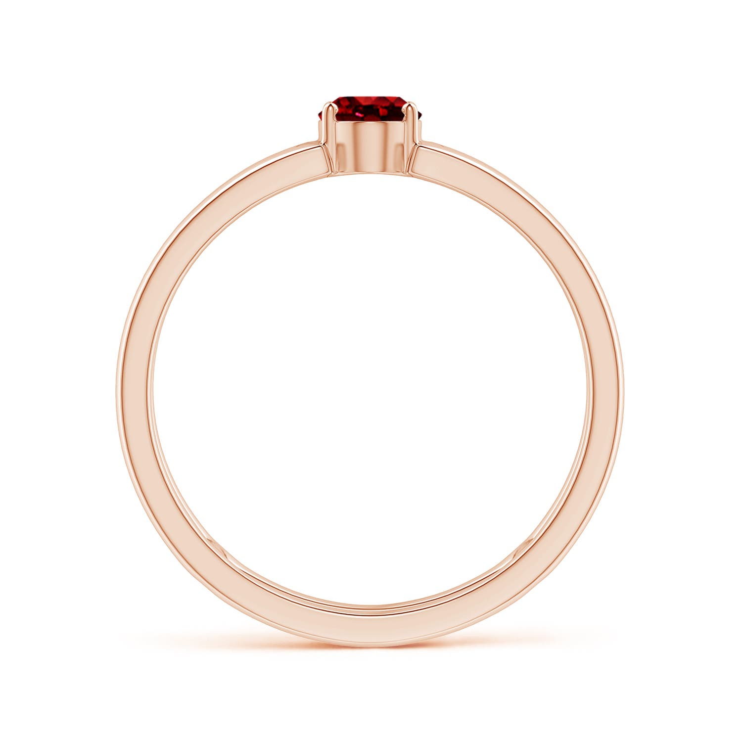 AAAA - Ruby / 0.6 CT / 14 KT Rose Gold