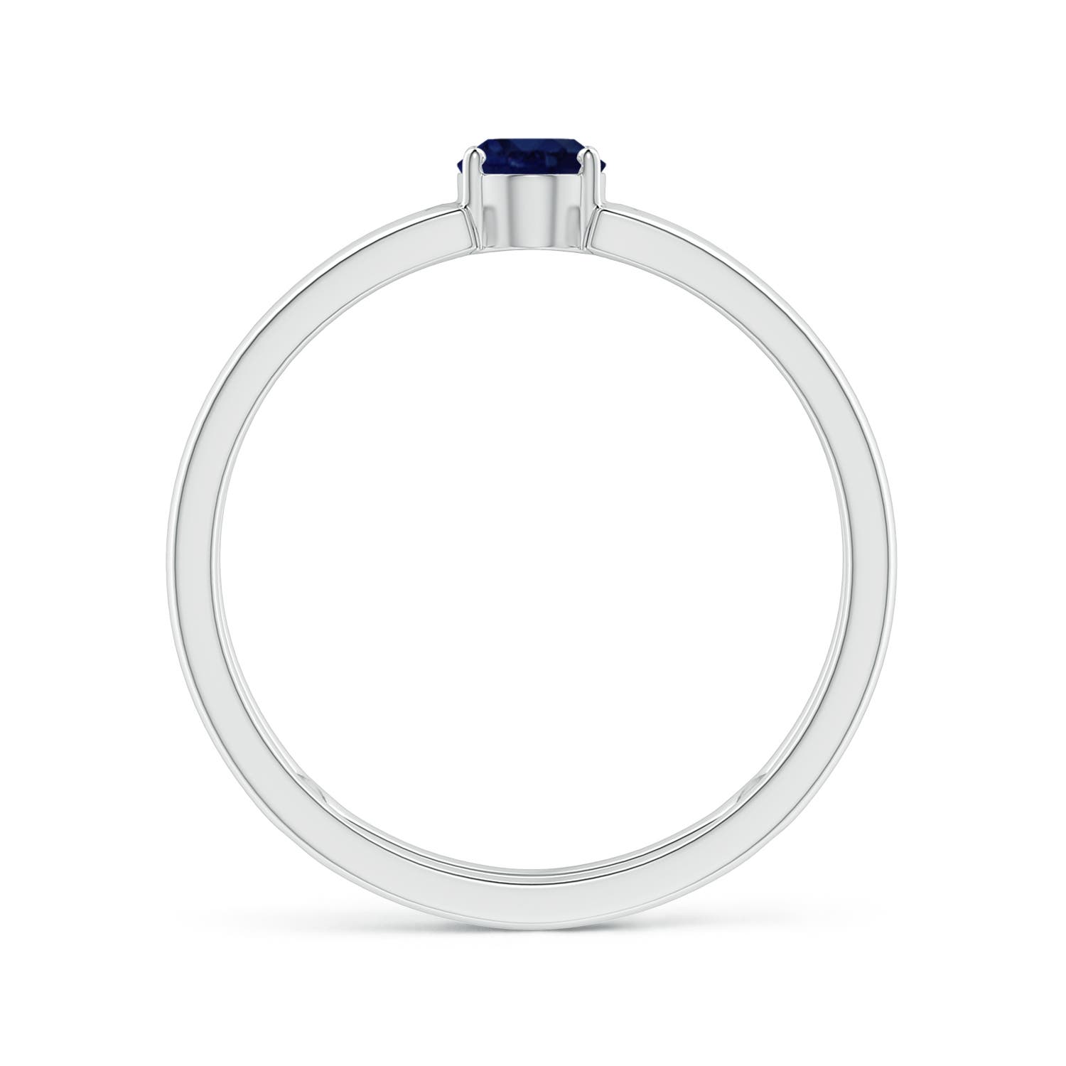 A - Blue Sapphire / 0.6 CT / 14 KT White Gold