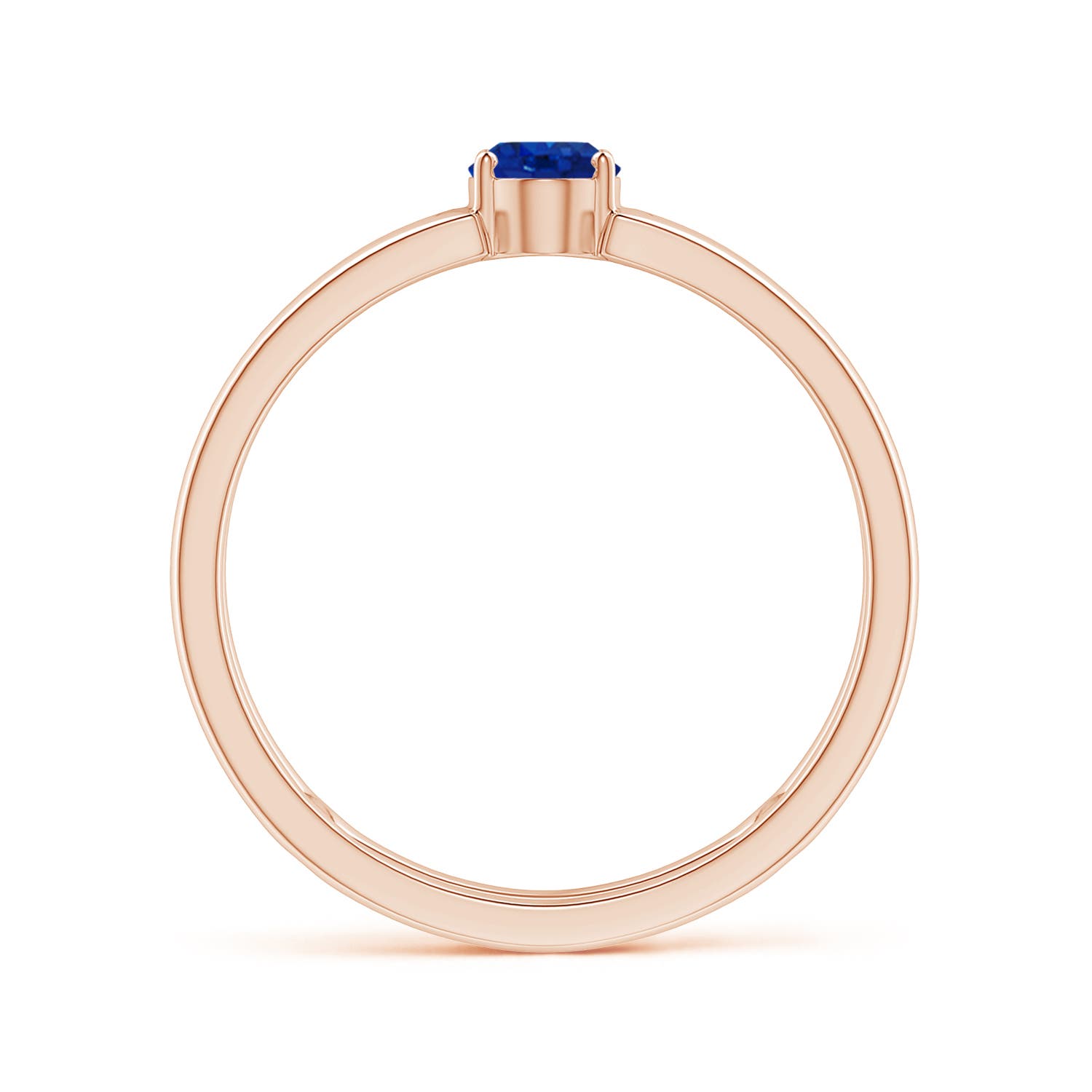 AAA - Blue Sapphire / 0.6 CT / 14 KT Rose Gold