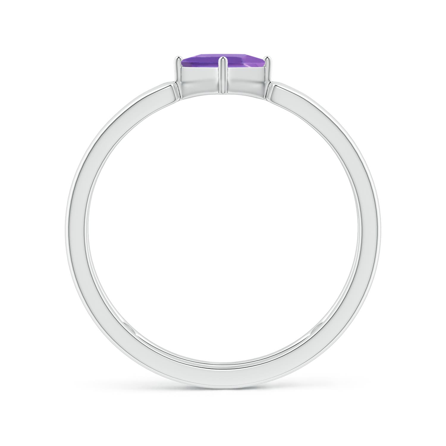 A - Amethyst / 0.33 CT / 14 KT White Gold