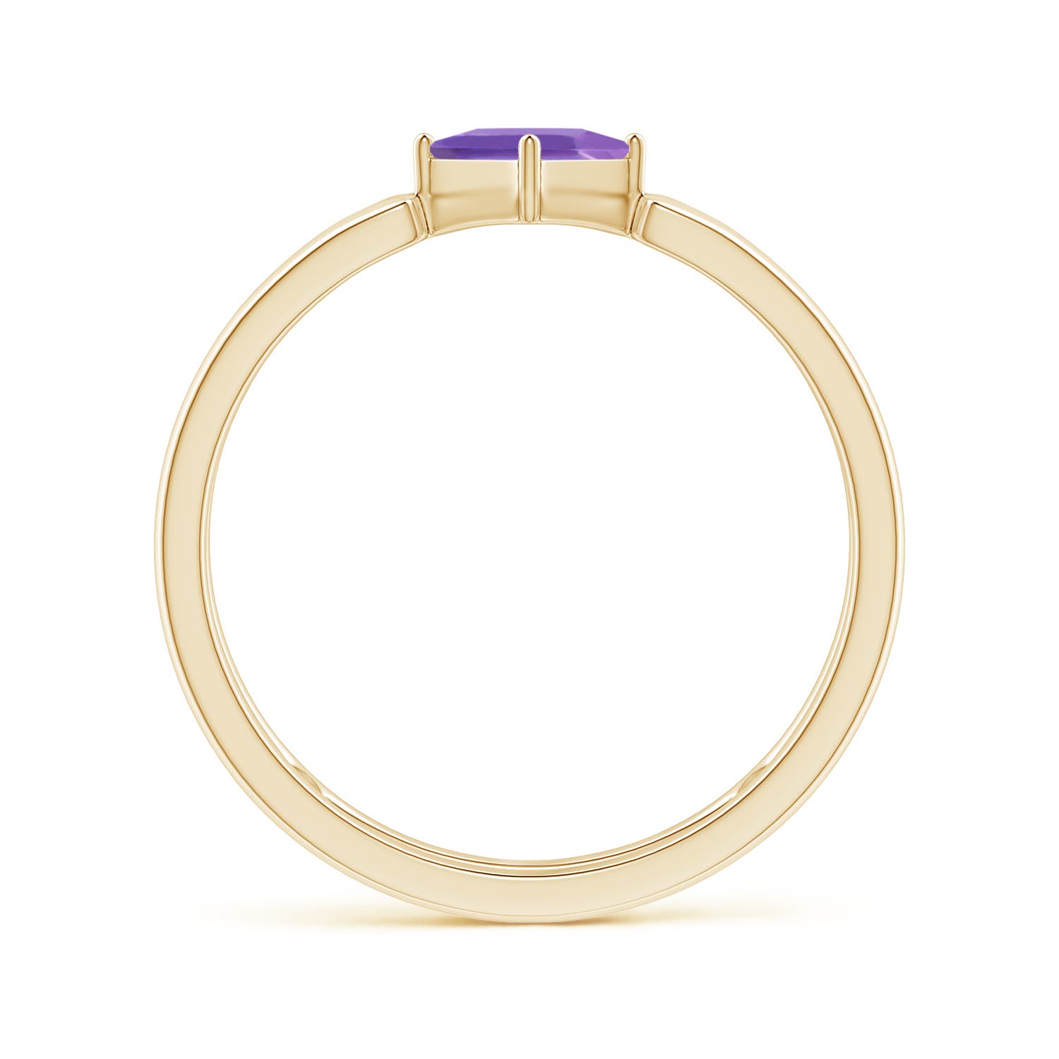 A - Amethyst / 0.33 CT / 14 KT Yellow Gold