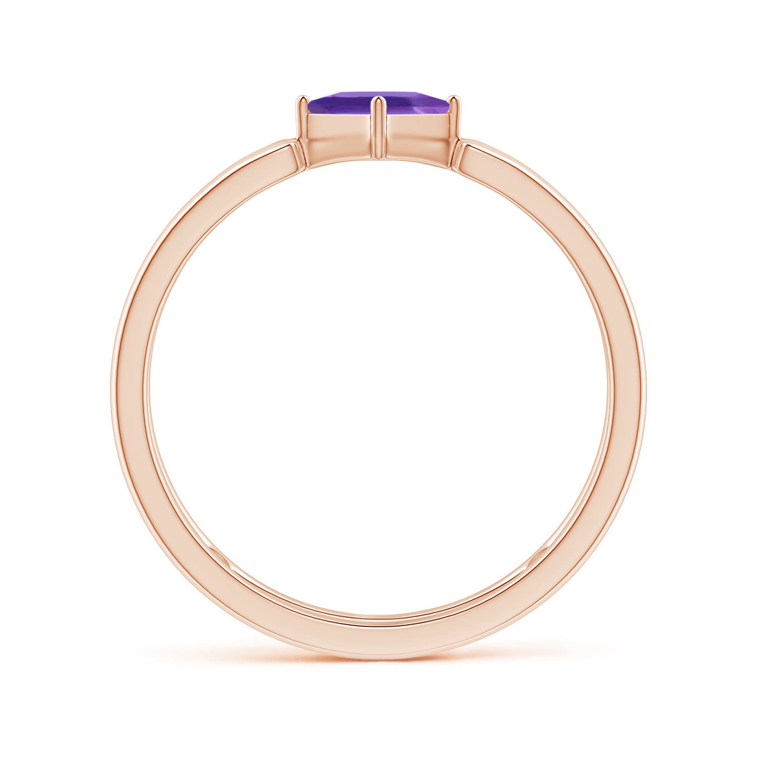 AAA - Amethyst / 0.33 CT / 14 KT Rose Gold