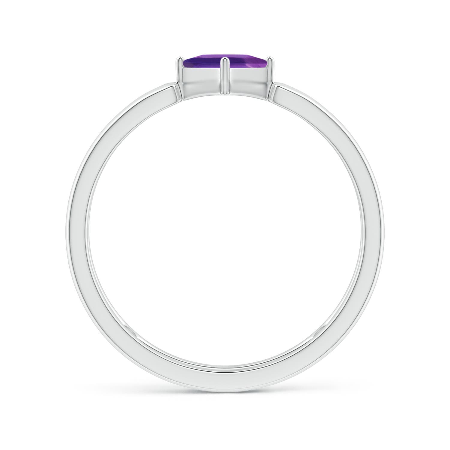 AAAA - Amethyst / 0.33 CT / 14 KT White Gold