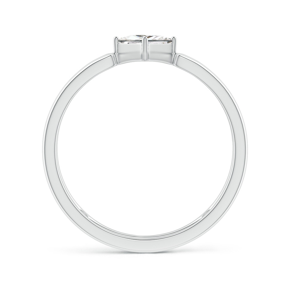 4mm GVS2 Princess Diamond Solitaire Parallel Split Shank Ring in P950 Platinum side-1