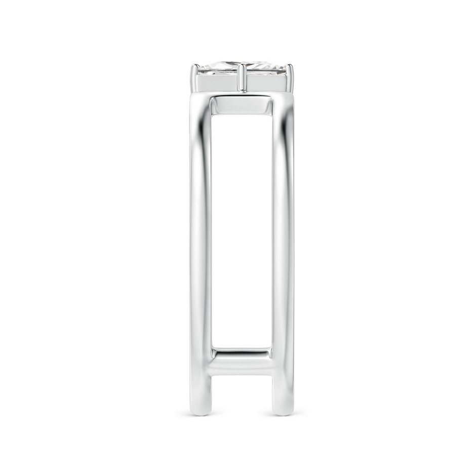 4mm GVS2 Princess Diamond Solitaire Parallel Split Shank Ring in P950 Platinum side-2