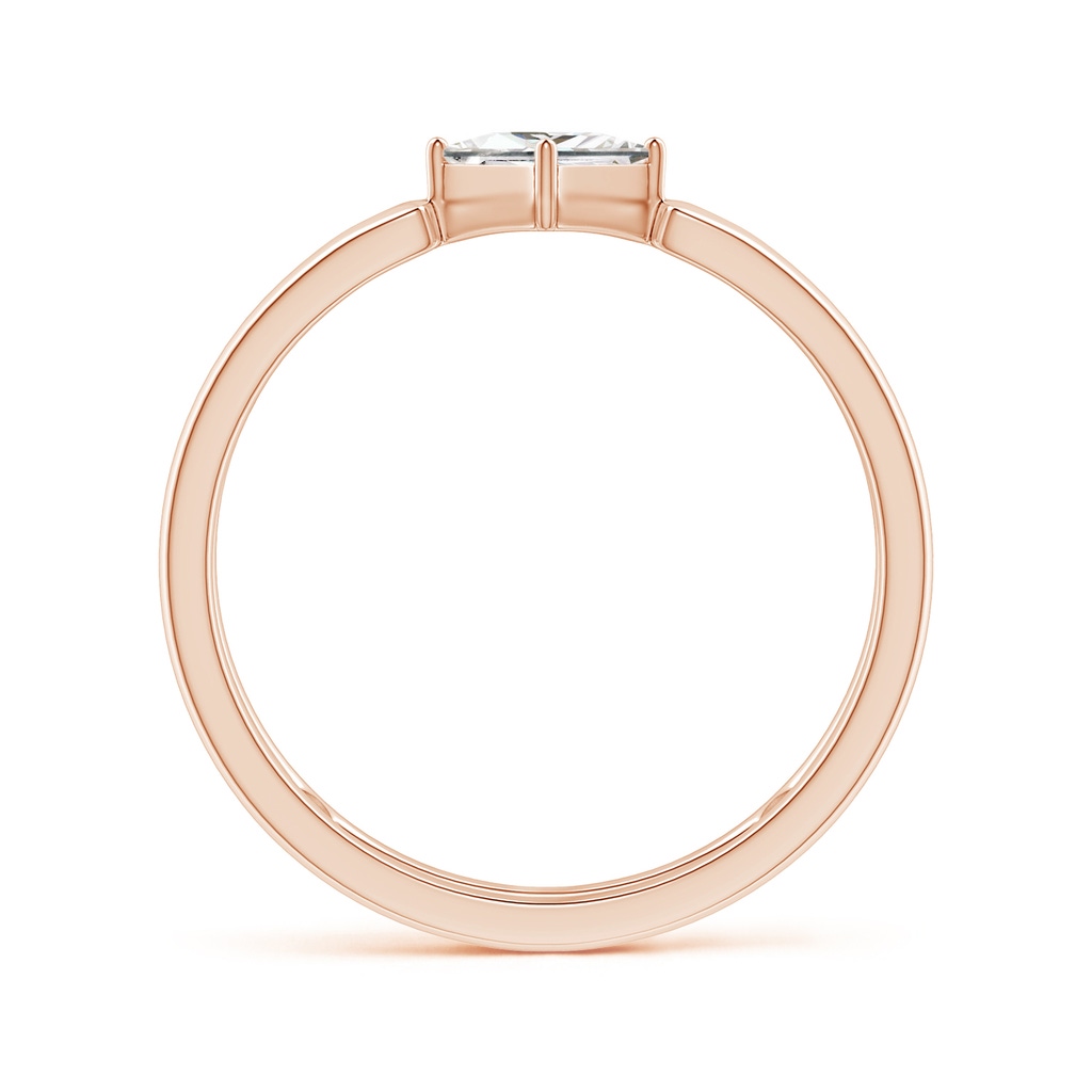 4mm GVS2 Princess Diamond Solitaire Parallel Split Shank Ring in Rose Gold - side_1