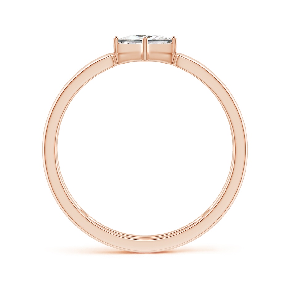 4mm GVS2 Princess Diamond Solitaire Parallel Split Shank Ring in Rose Gold side-1
