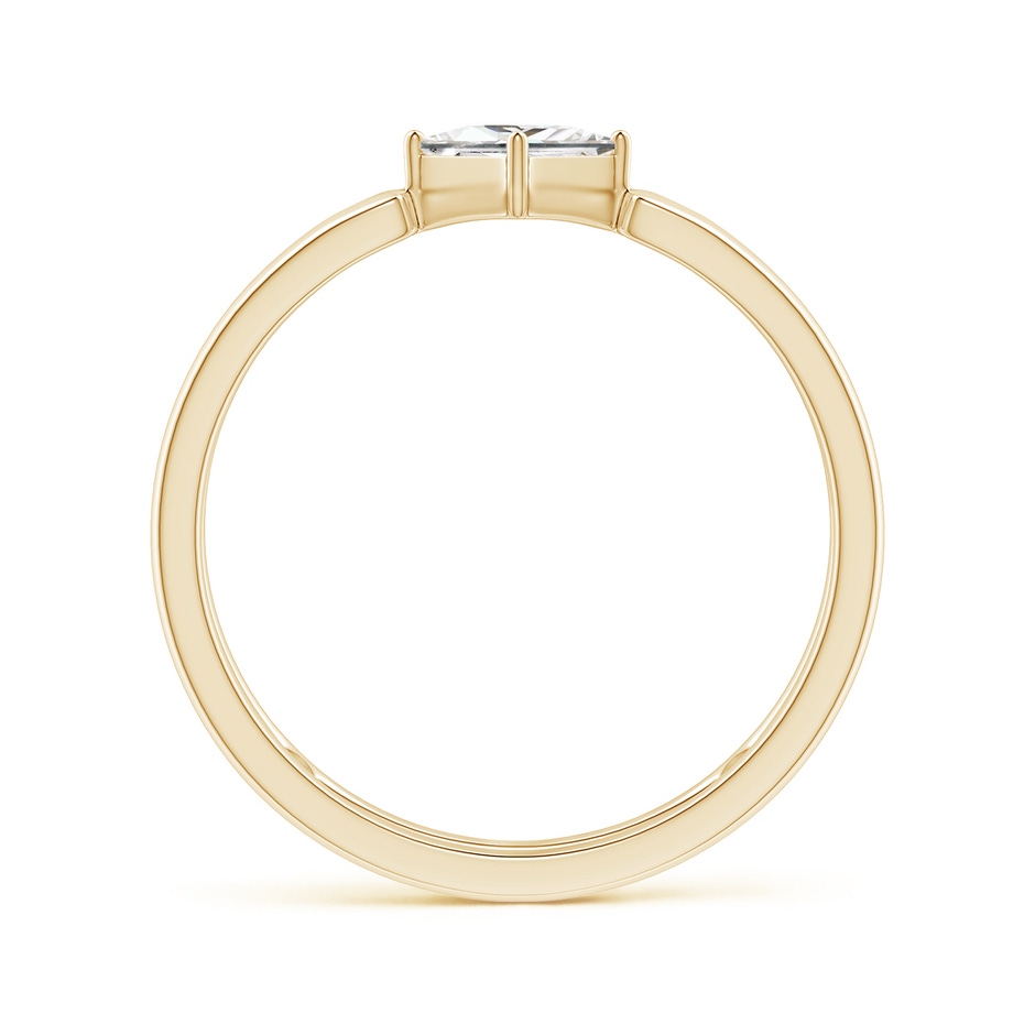 4mm GVS2 Princess Diamond Solitaire Parallel Split Shank Ring in Yellow Gold side-1