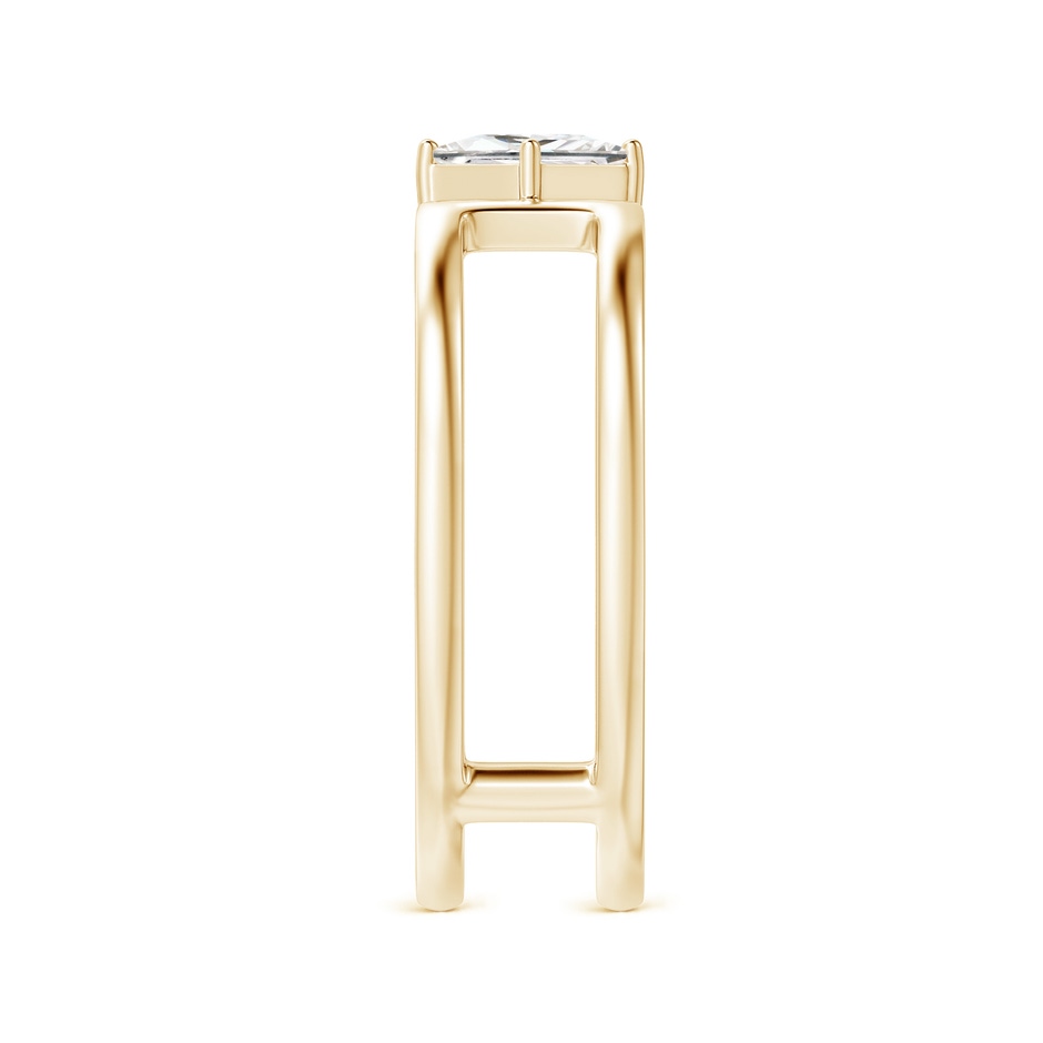 4mm GVS2 Princess Diamond Solitaire Parallel Split Shank Ring in Yellow Gold side-2