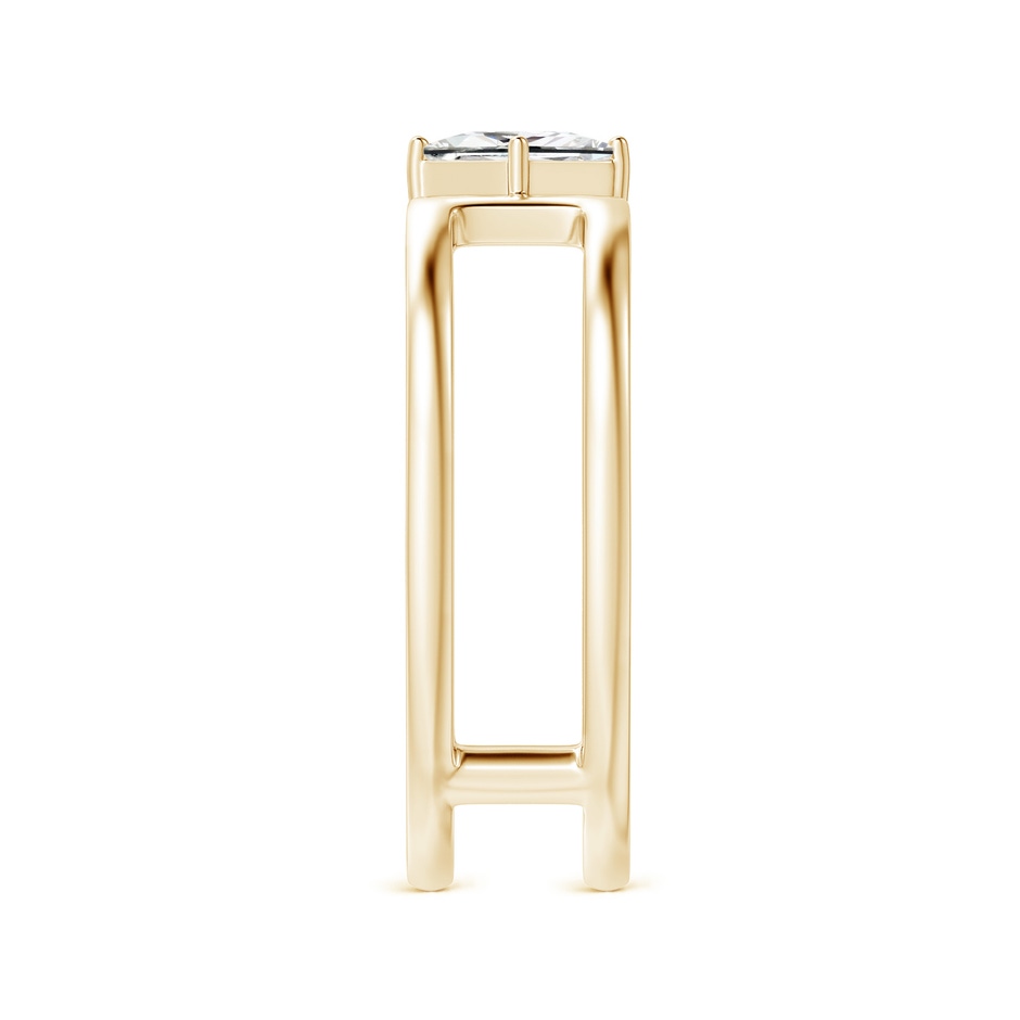 4mm IJI1I2 Princess Diamond Solitaire Parallel Split Shank Ring in Yellow Gold side-2