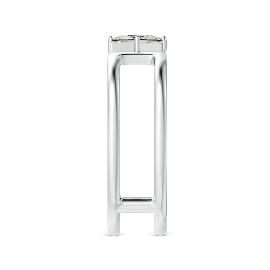 4mm KI3 Princess Diamond Solitaire Parallel Split Shank Ring in White Gold side-2