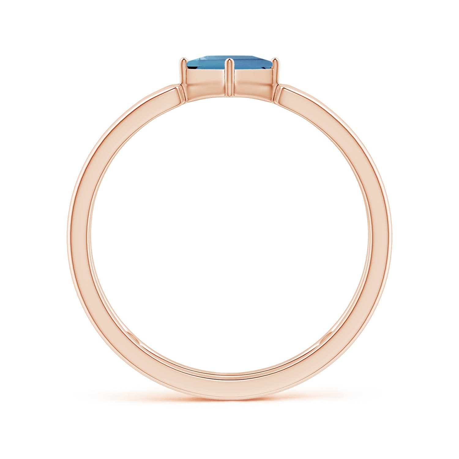 A - London Blue Topaz / 0.44 CT / 14 KT Rose Gold