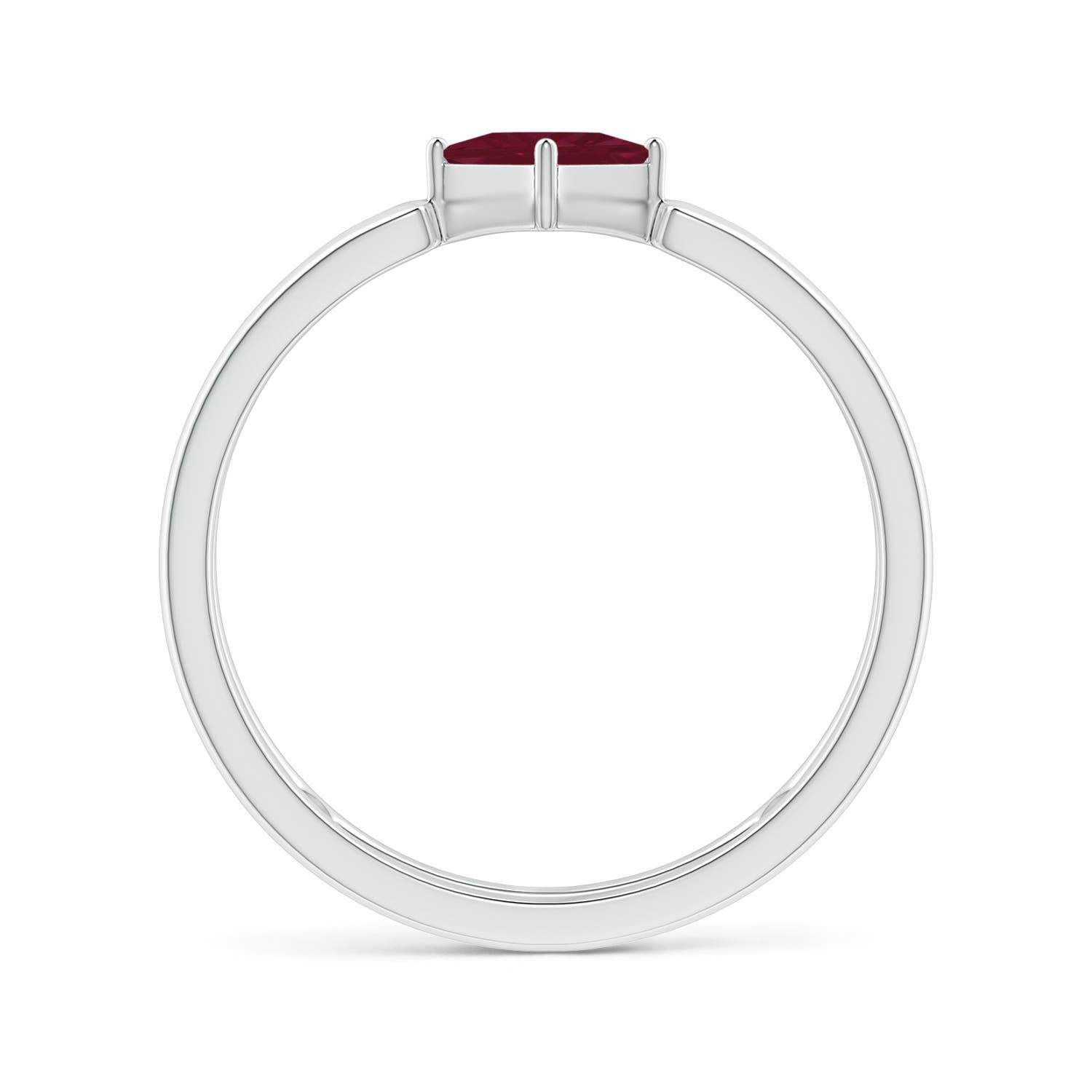 A - Ruby / 0.4 CT / 14 KT White Gold