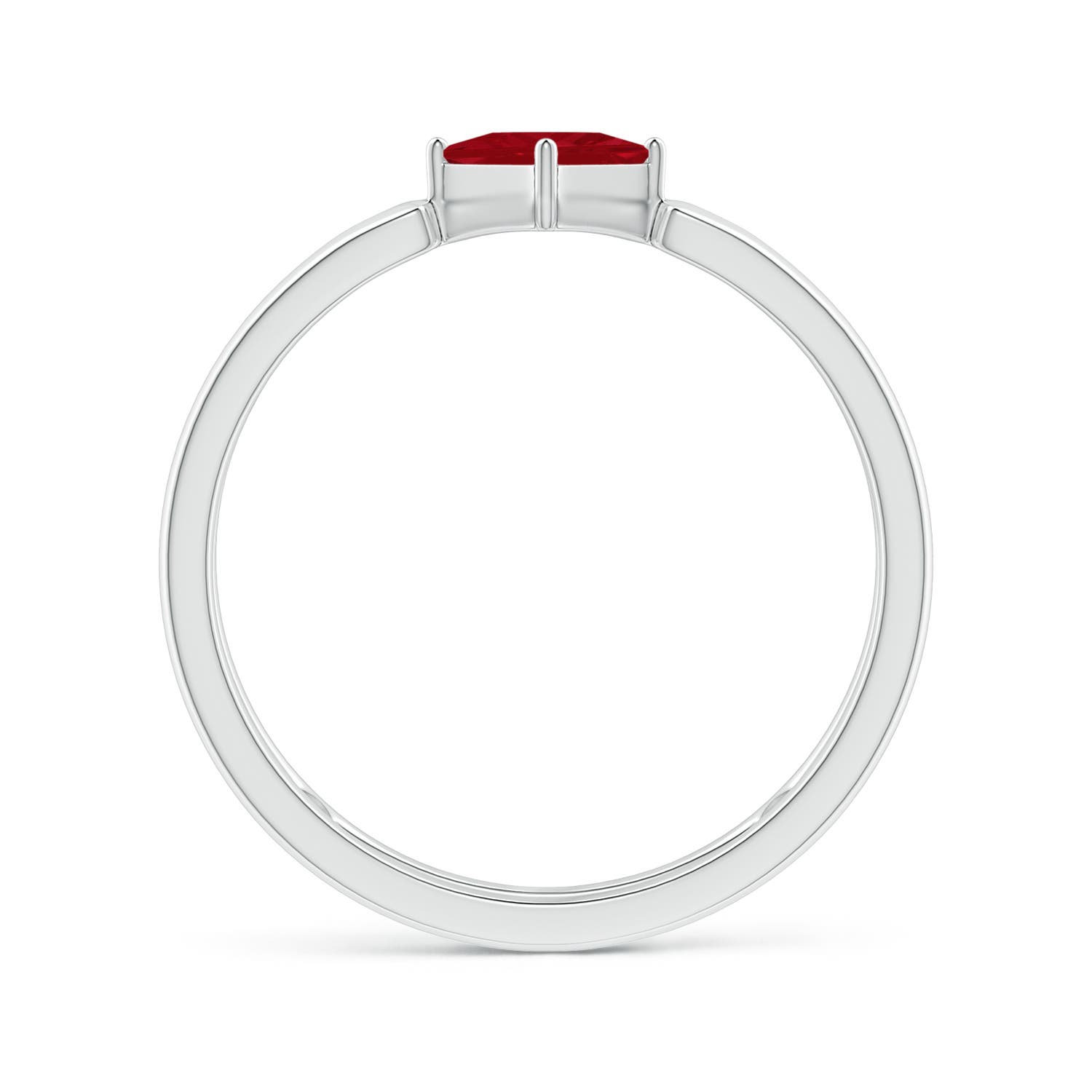 AA - Ruby / 0.4 CT / 14 KT White Gold