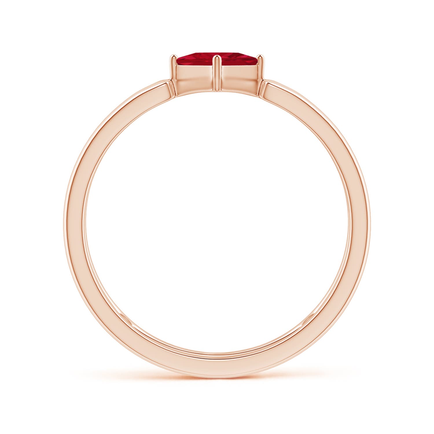 AAA - Ruby / 0.4 CT / 14 KT Rose Gold