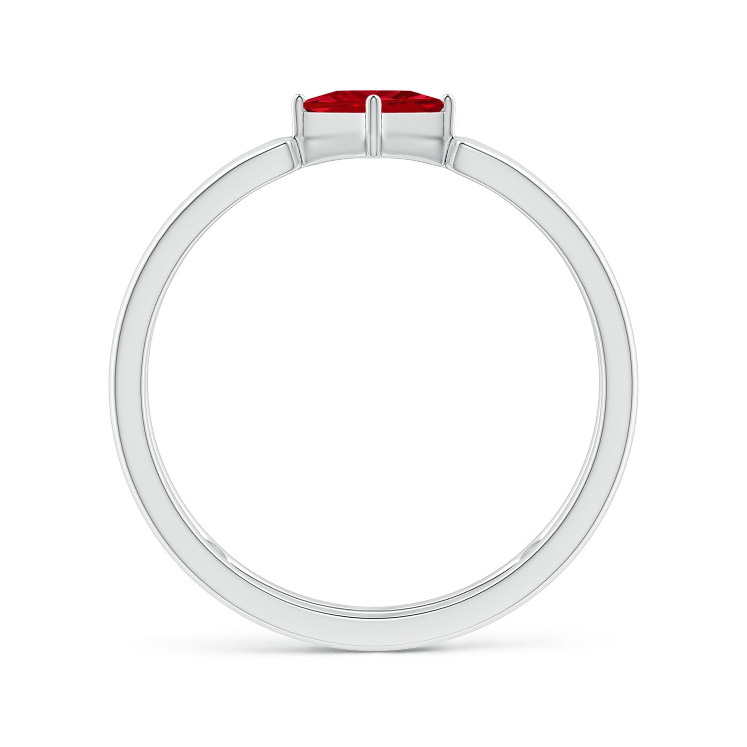 AAAA - Ruby / 0.4 CT / 14 KT White Gold