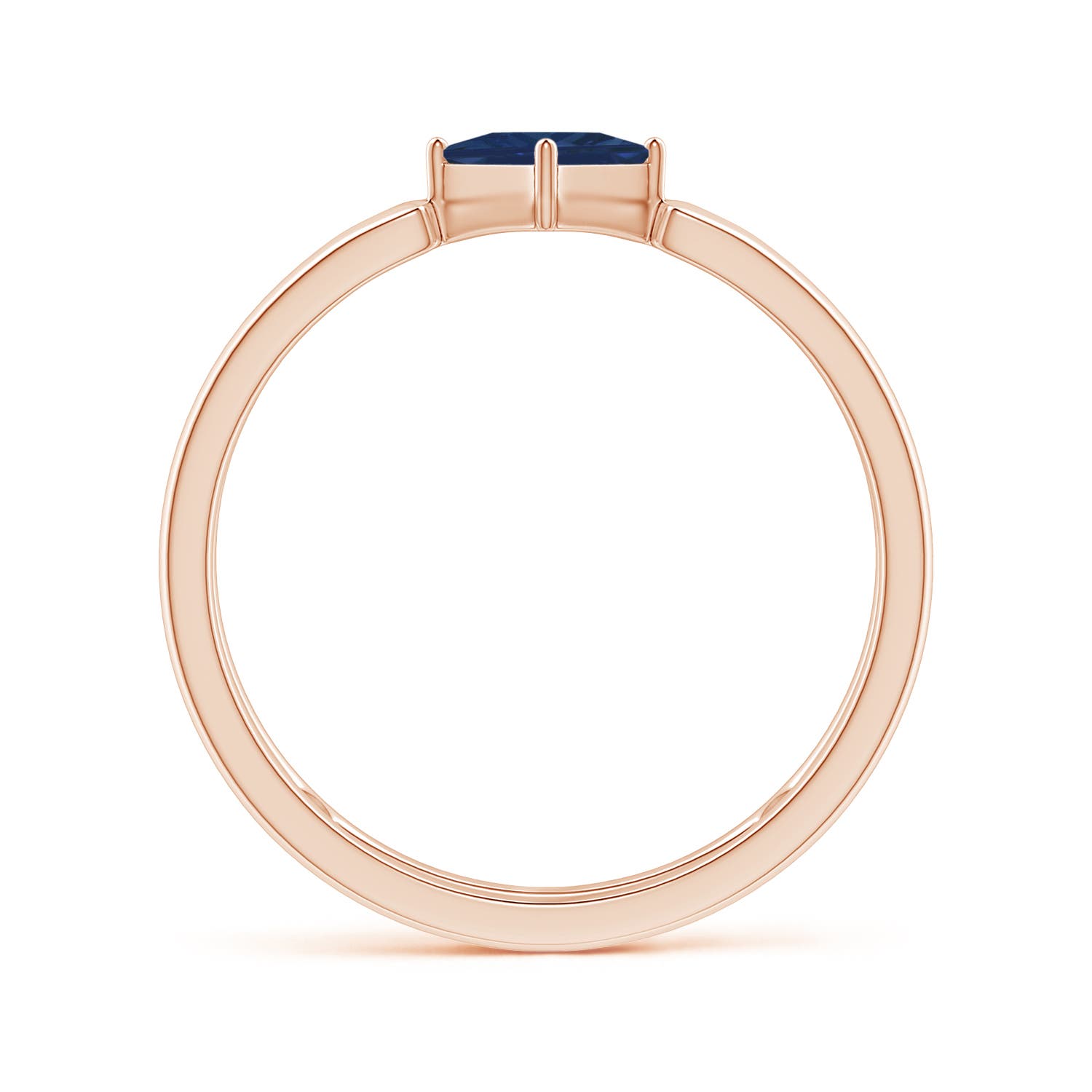 AA - Blue Sapphire / 0.4 CT / 14 KT Rose Gold