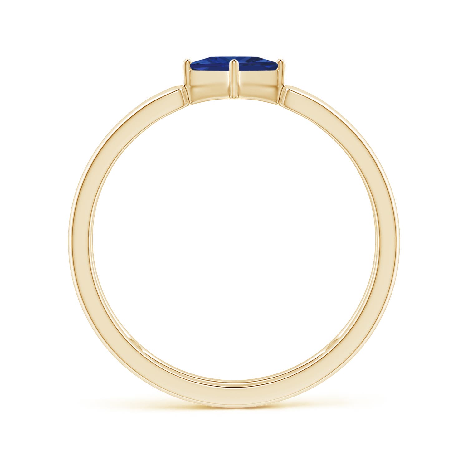 AAA - Blue Sapphire / 0.4 CT / 14 KT Yellow Gold