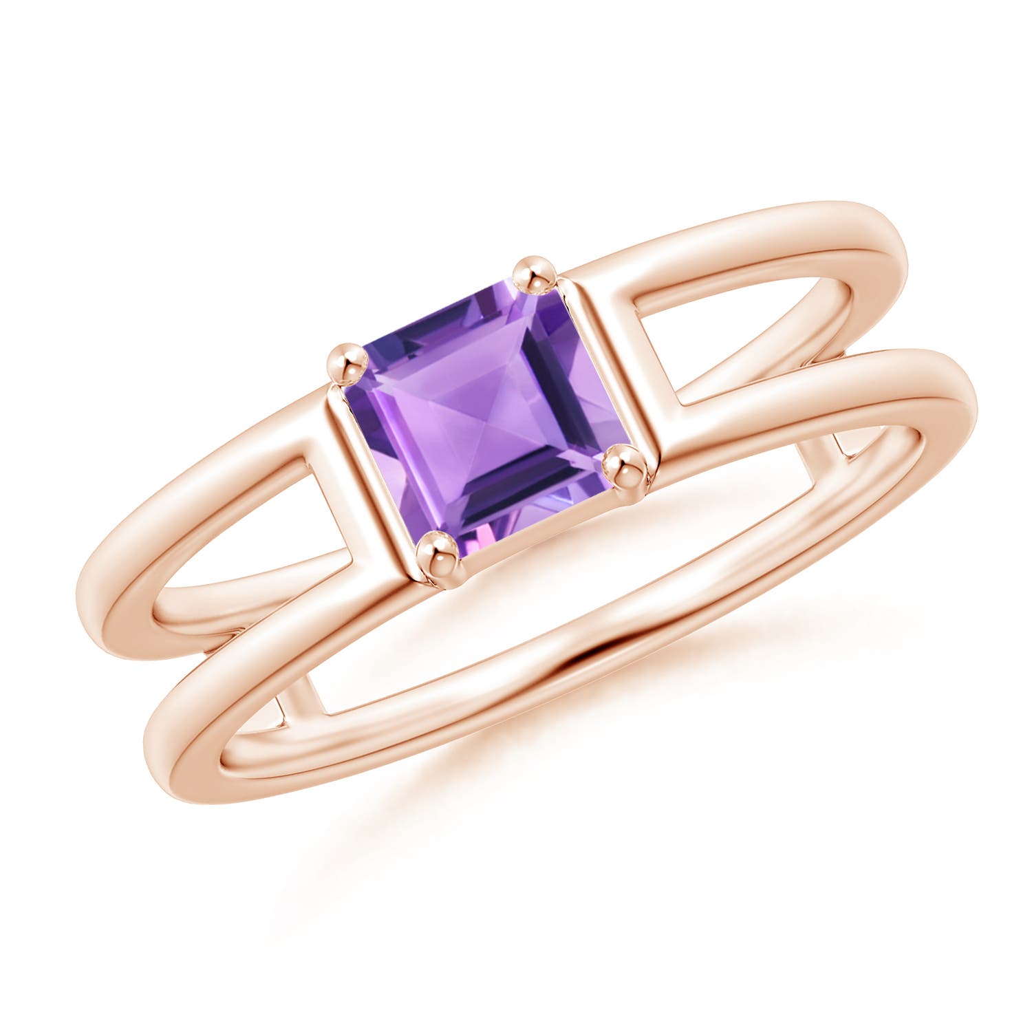 A - Amethyst / 0.7 CT / 14 KT Rose Gold