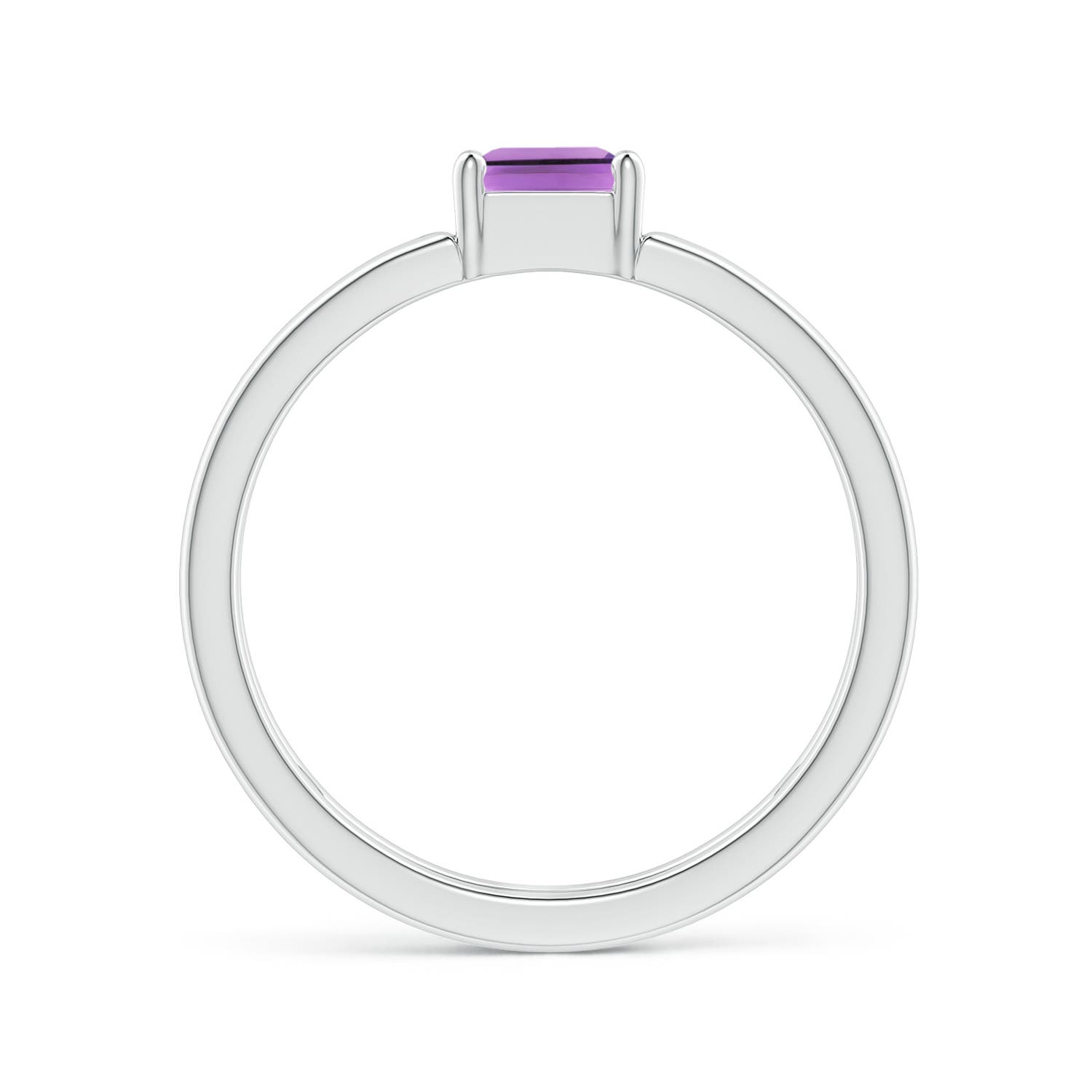 A - Amethyst / 0.7 CT / 14 KT White Gold