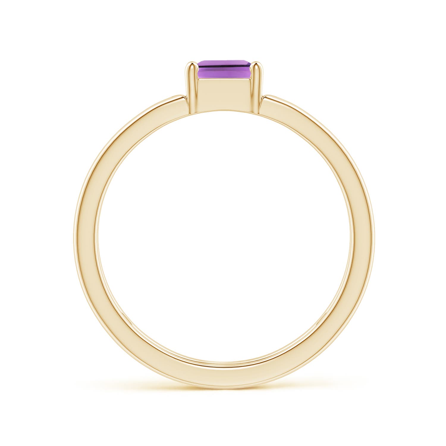 A - Amethyst / 0.7 CT / 14 KT Yellow Gold