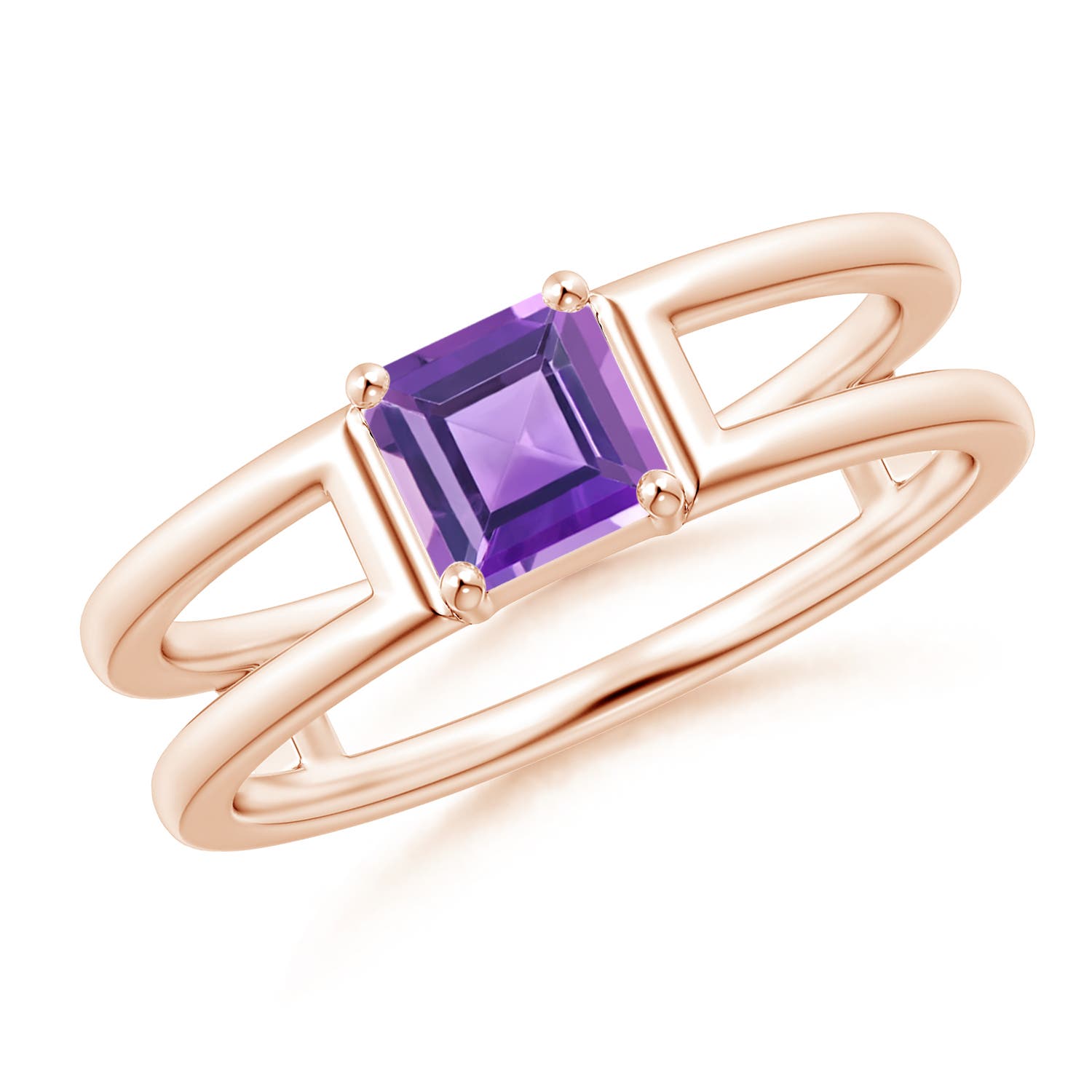 AA - Amethyst / 0.7 CT / 14 KT Rose Gold