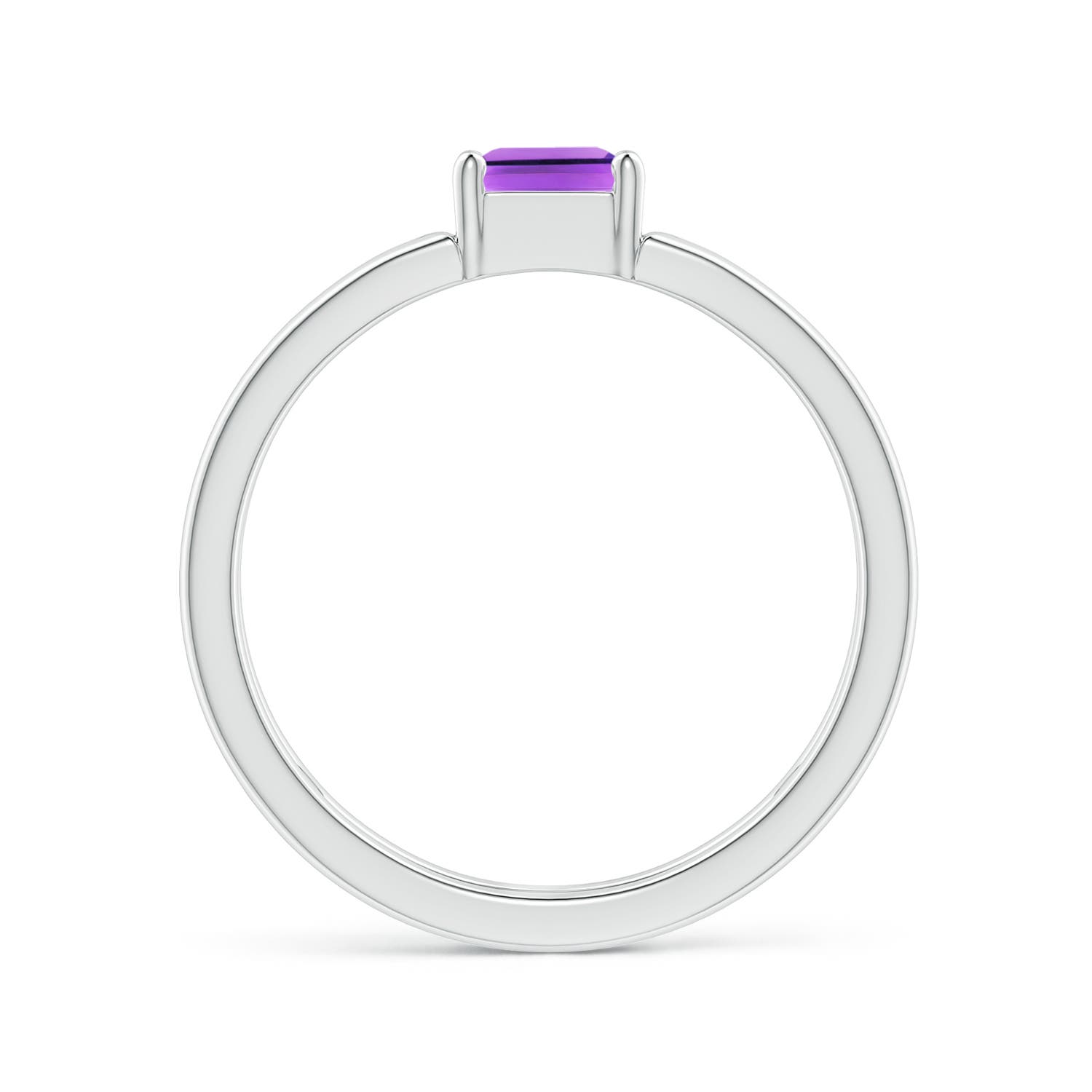 AA - Amethyst / 0.7 CT / 14 KT White Gold