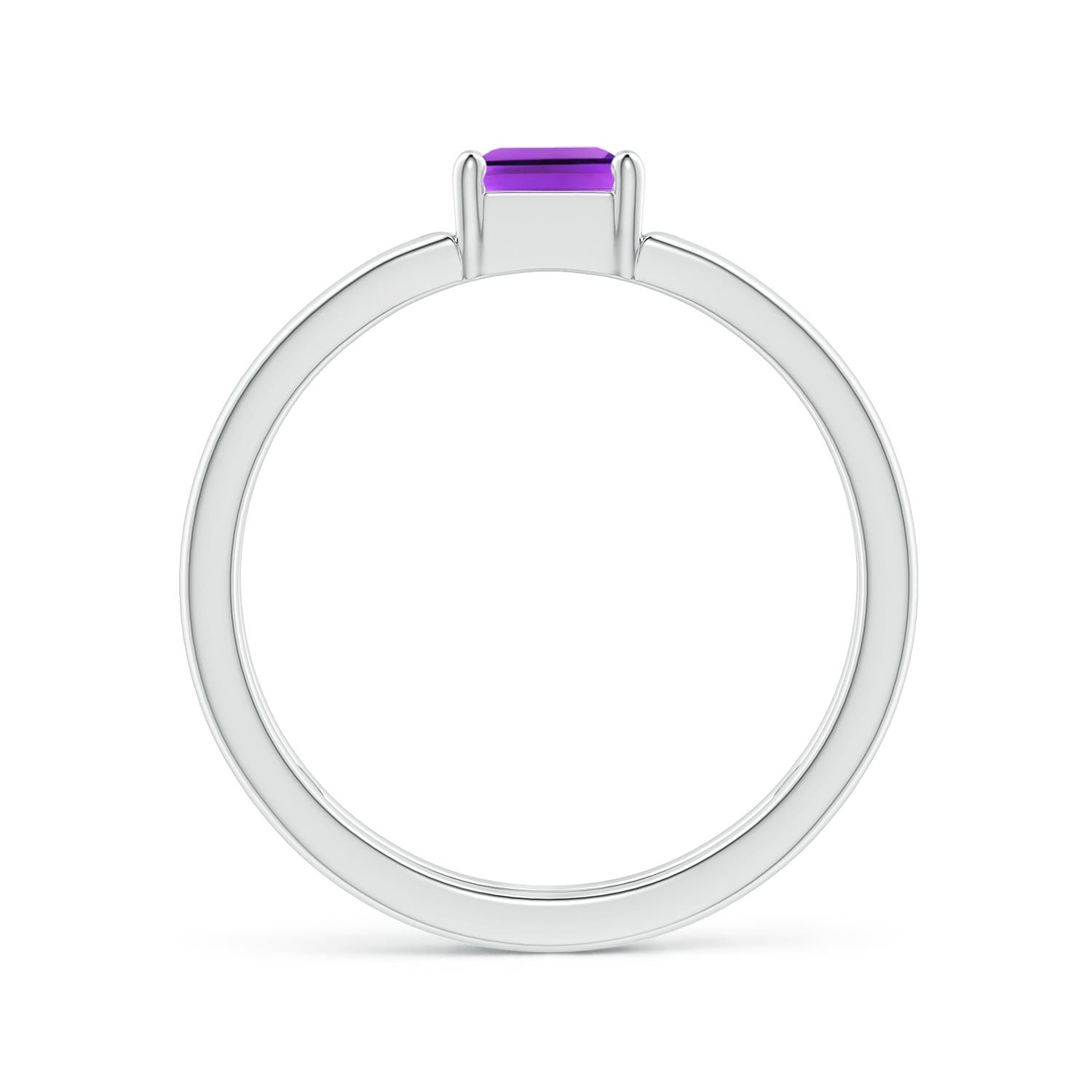 AAA - Amethyst / 0.7 CT / 14 KT White Gold