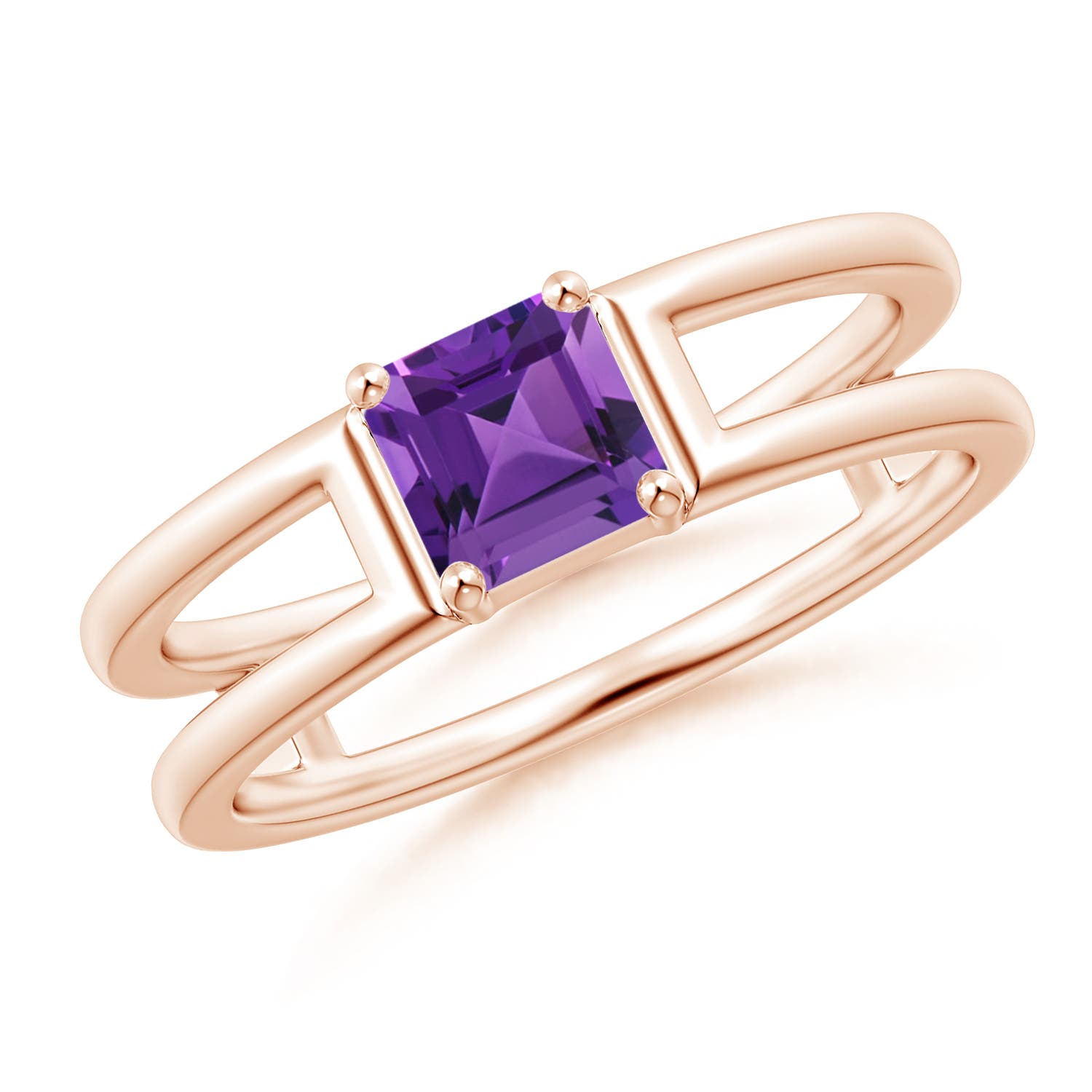 AAAA - Amethyst / 0.7 CT / 14 KT Rose Gold