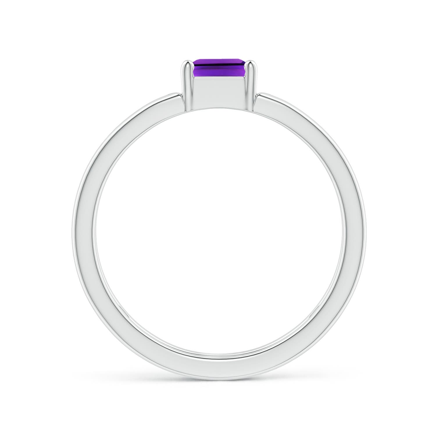 AAAA - Amethyst / 0.7 CT / 14 KT White Gold