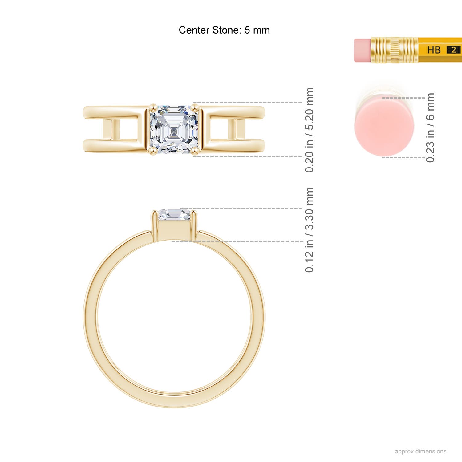 F-G, VS / 0.8 CT / 14 KT Yellow Gold