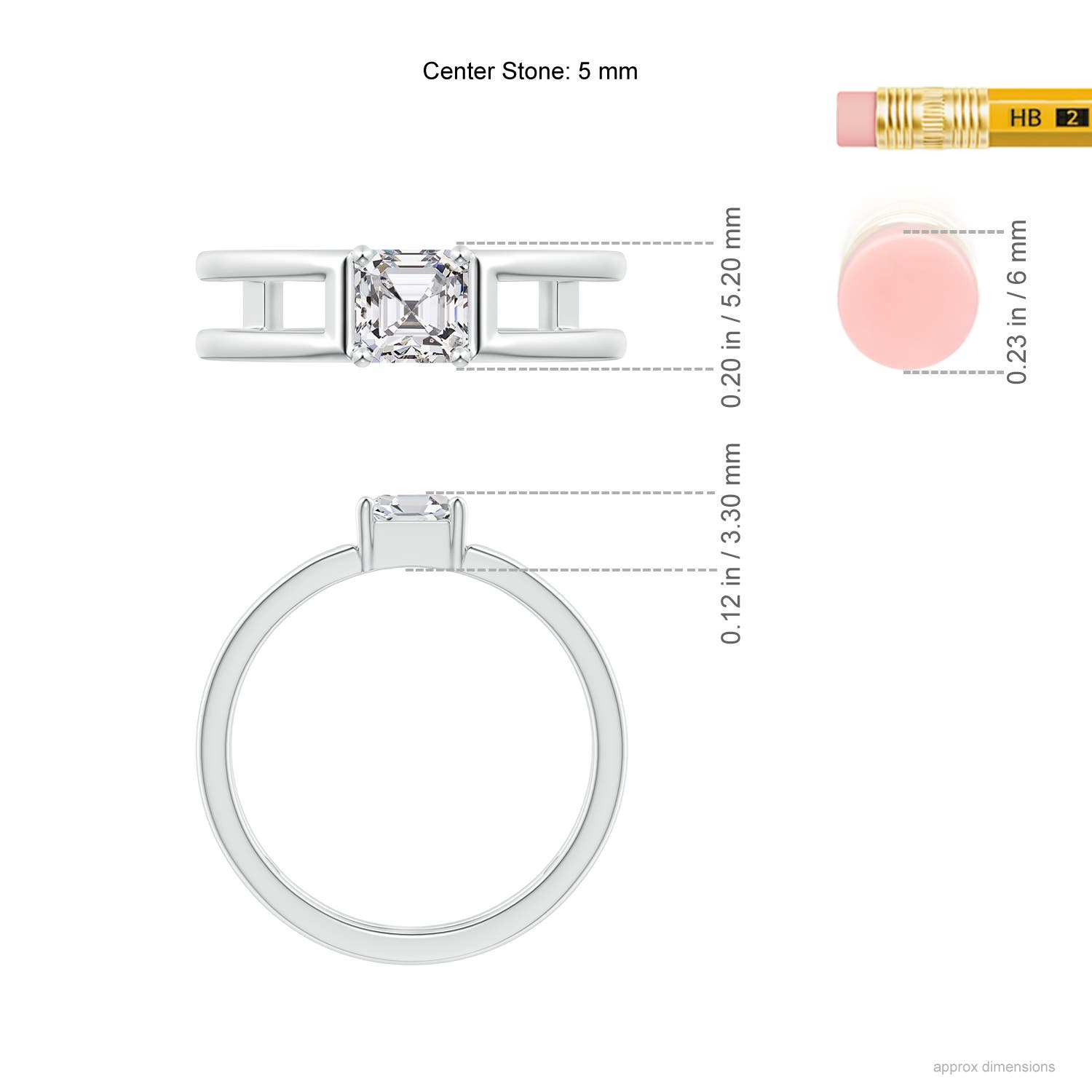 H, SI2 / 0.8 CT / 14 KT White Gold