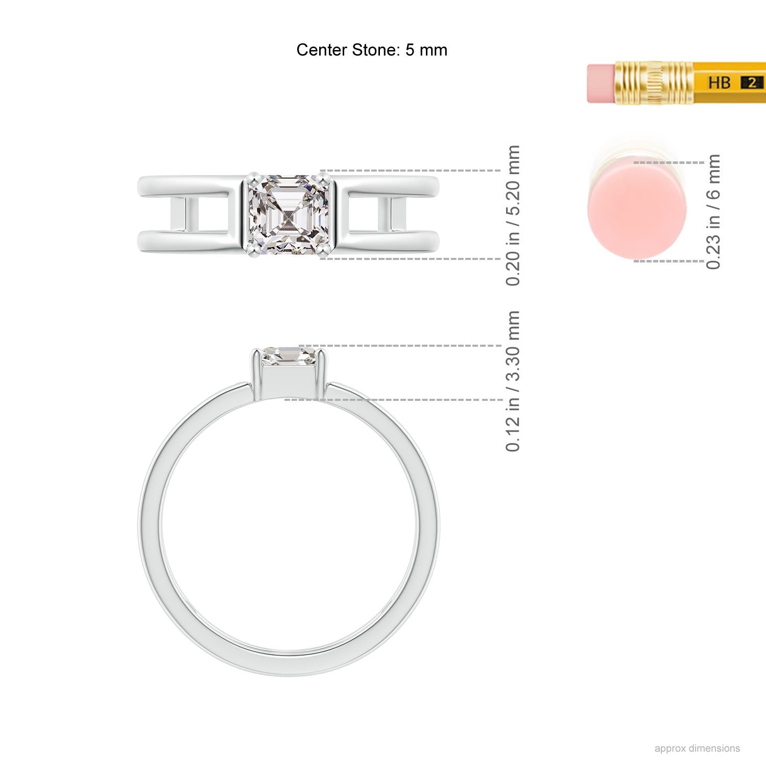 I-J, I1-I2 / 0.8 CT / 14 KT White Gold