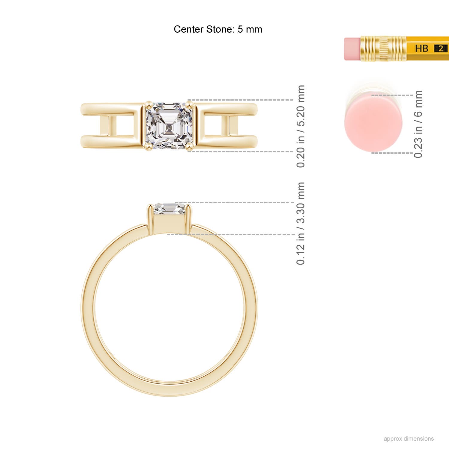 I-J, I1-I2 / 0.8 CT / 14 KT Yellow Gold