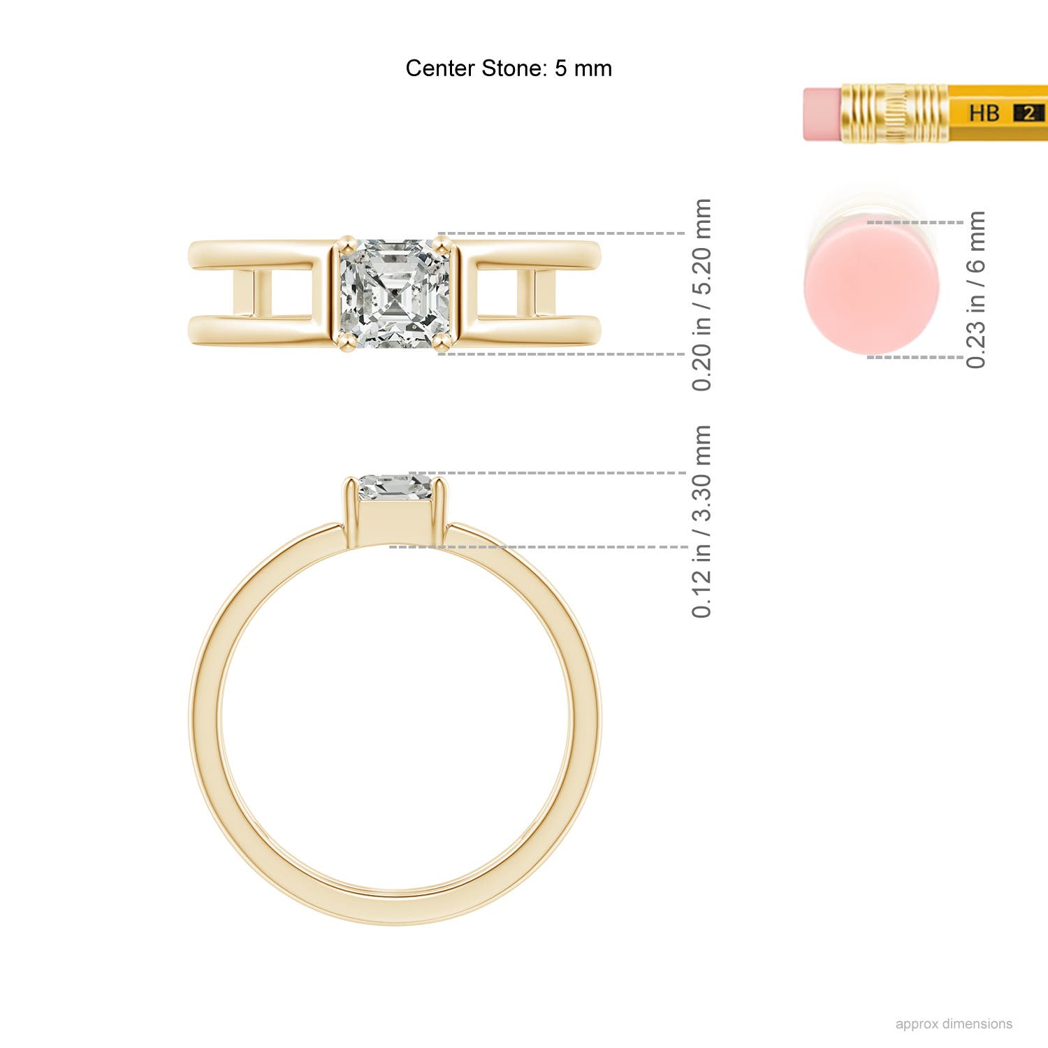 K, I3 / 0.8 CT / 14 KT Yellow Gold