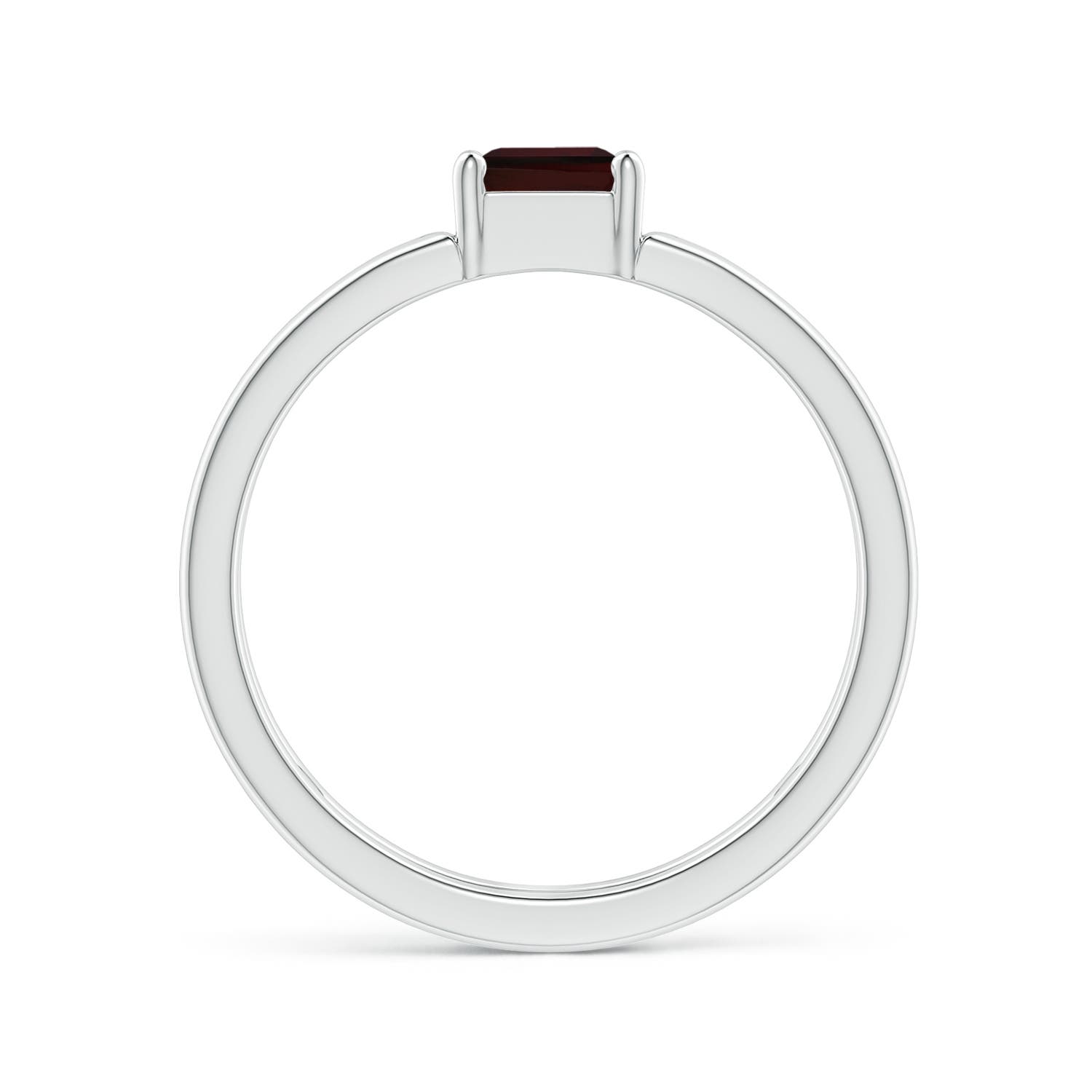 A - Garnet / 0.8 CT / 14 KT White Gold