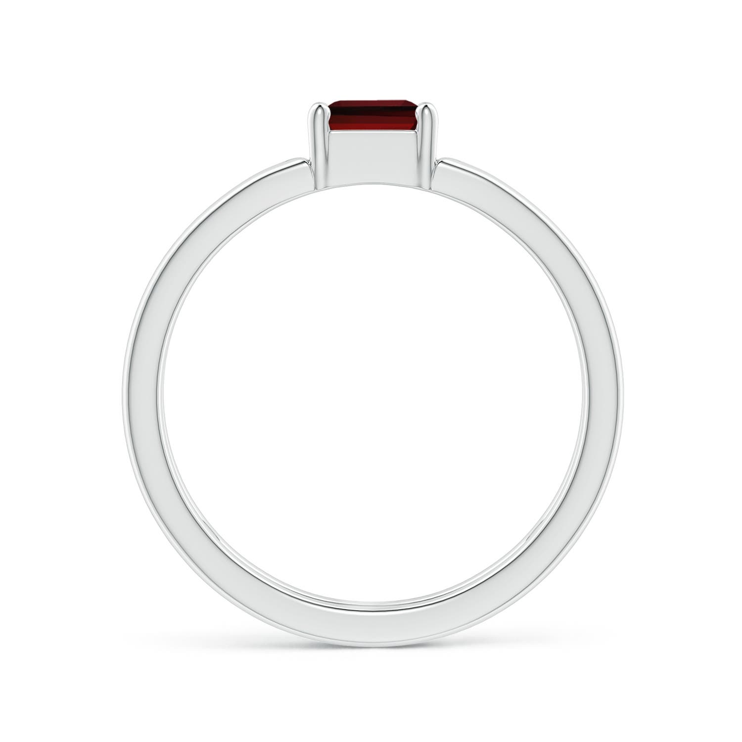 AAAA - Garnet / 0.8 CT / 14 KT White Gold