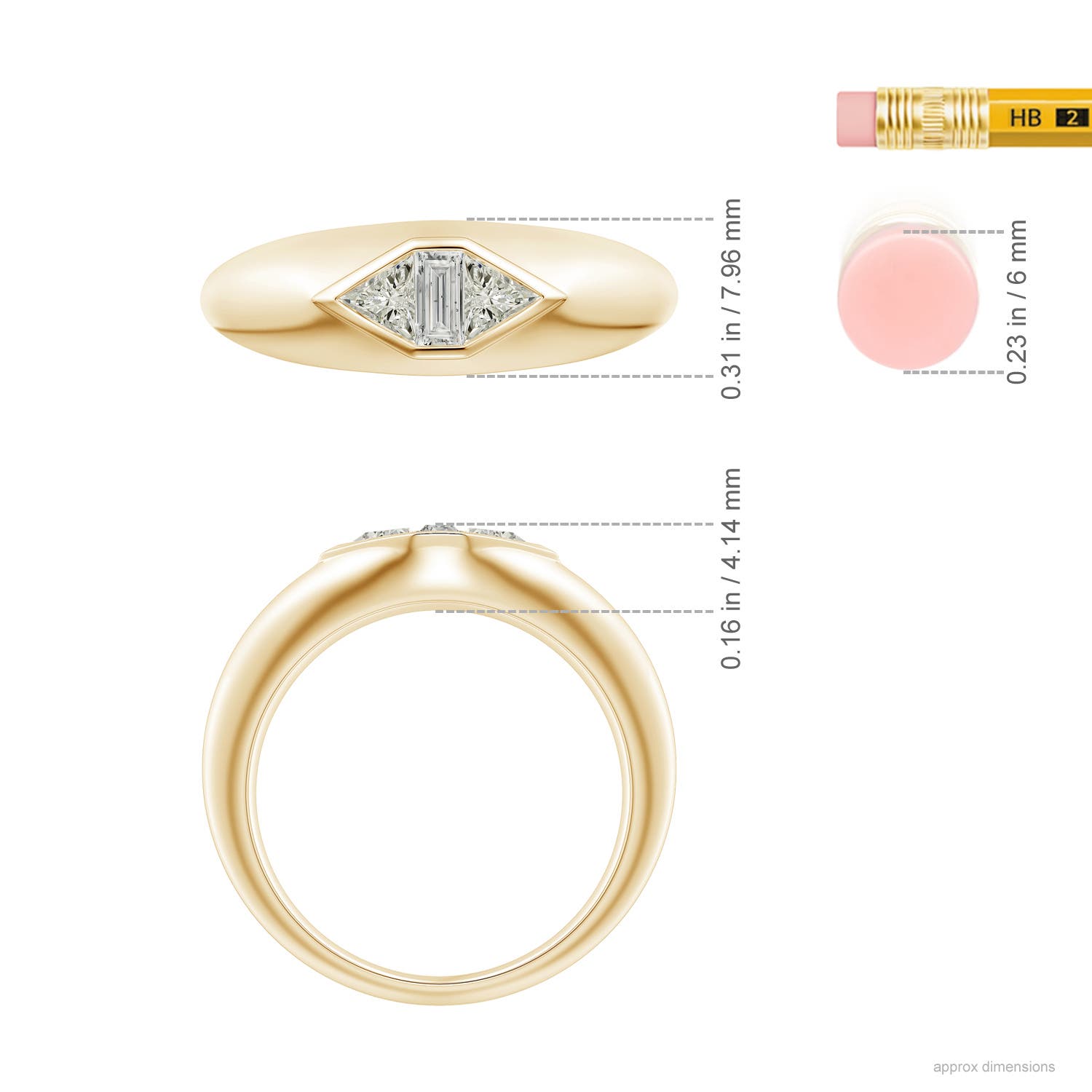 K, I3 / 0.53 CT / 14 KT Yellow Gold