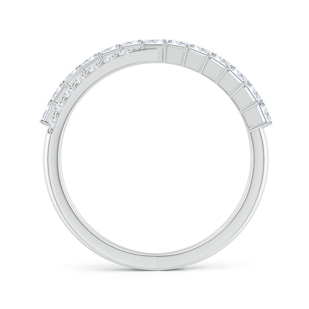 2x1.5mm GVS2 Baguette & Round Diamond Crossover Ring in White Gold - side_1