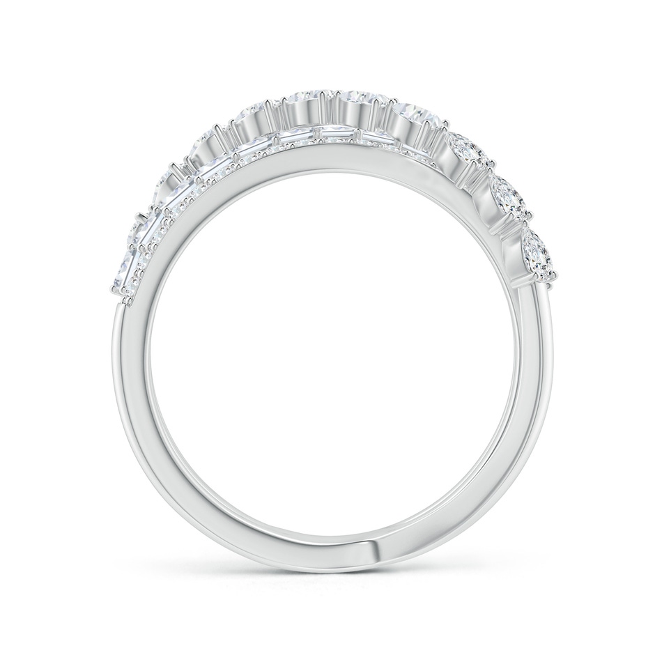 3x2mm GVS2 Multi-Shape Diamond Crossover Ring in P950 Platinum side-1