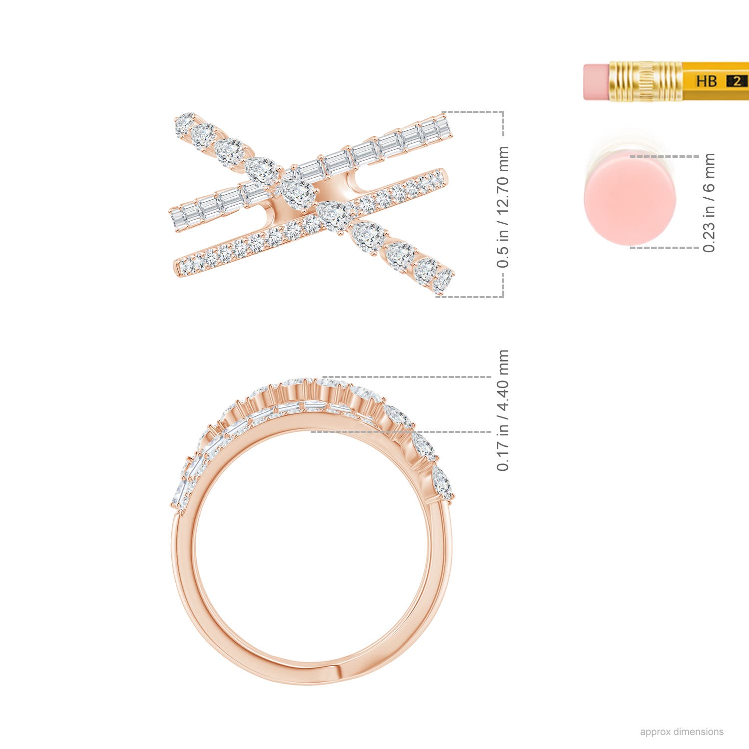 G, VS2 / 1.23 CT / 14 KT Rose Gold