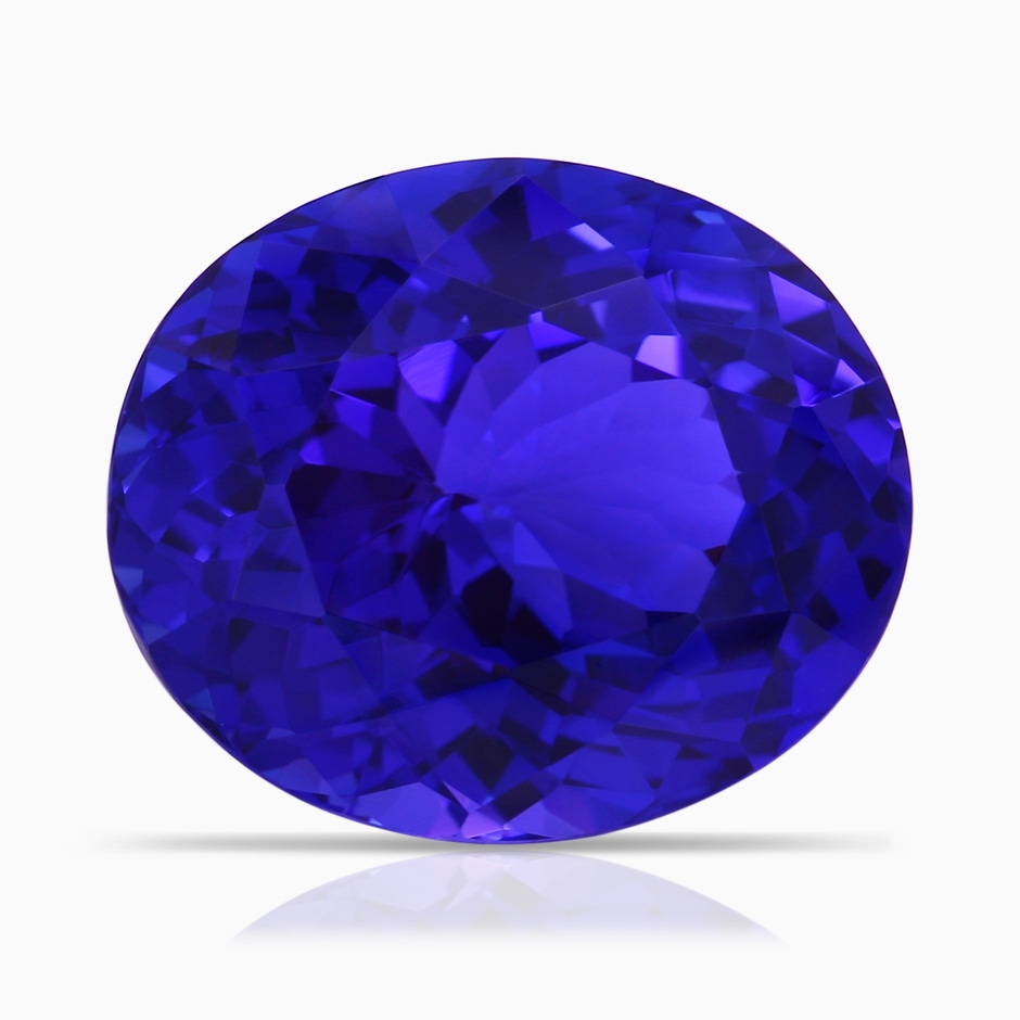 17.67x14.95x9.87mm AAAA GIA Certified Oval Tanzanite Halo Split Shank Ring in Rose Gold stone