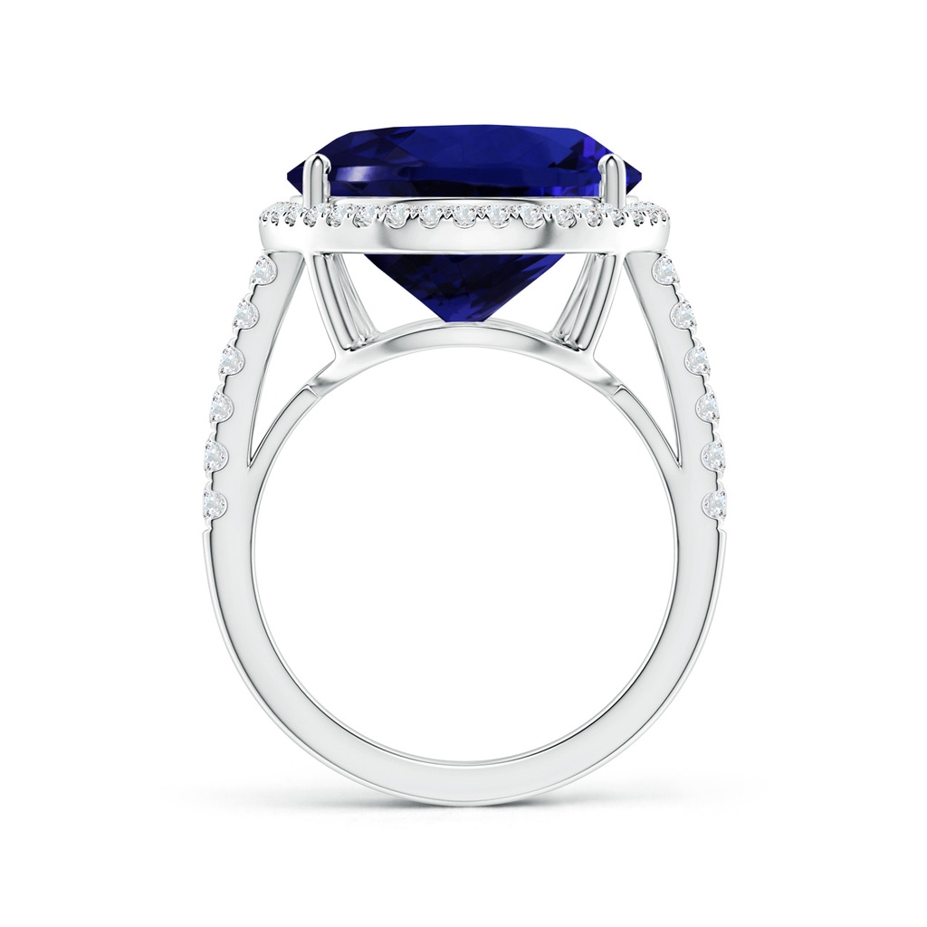 20.11x13.06x10.6mm AAAA GIA Certified Pear-Shaped Tanzanite Halo Ring in P950 Platinum - side 199