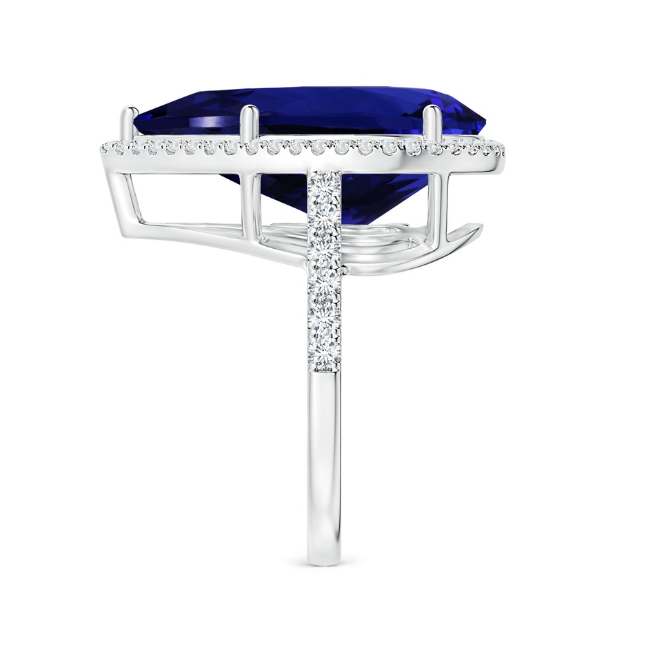 20.11x13.06x10.6mm AAAA GIA Certified Pear-Shaped Tanzanite Halo Ring in P950 Platinum side 399